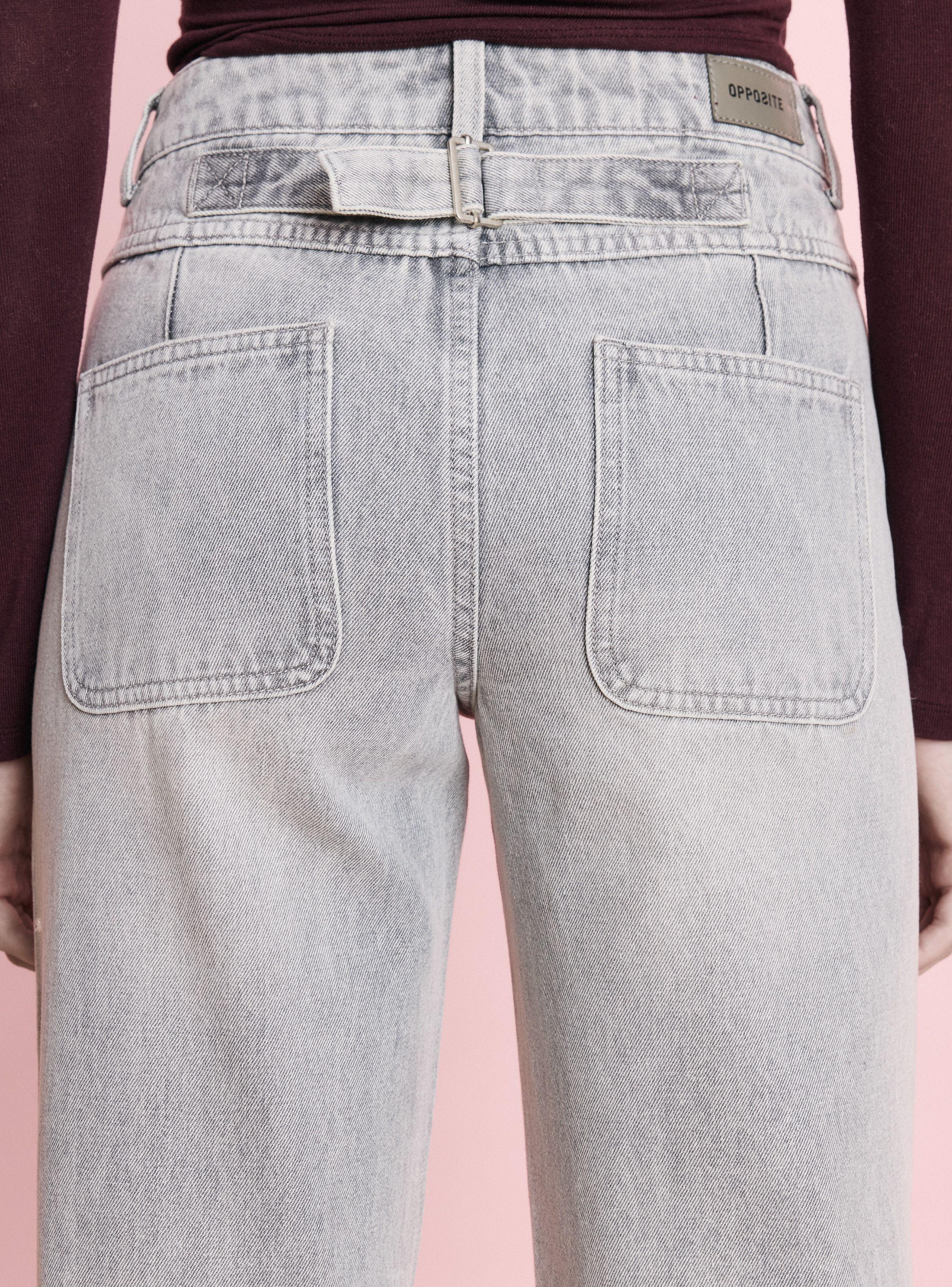 Jeans Straight con Pieza de Ajuste Cintura Trasera-3