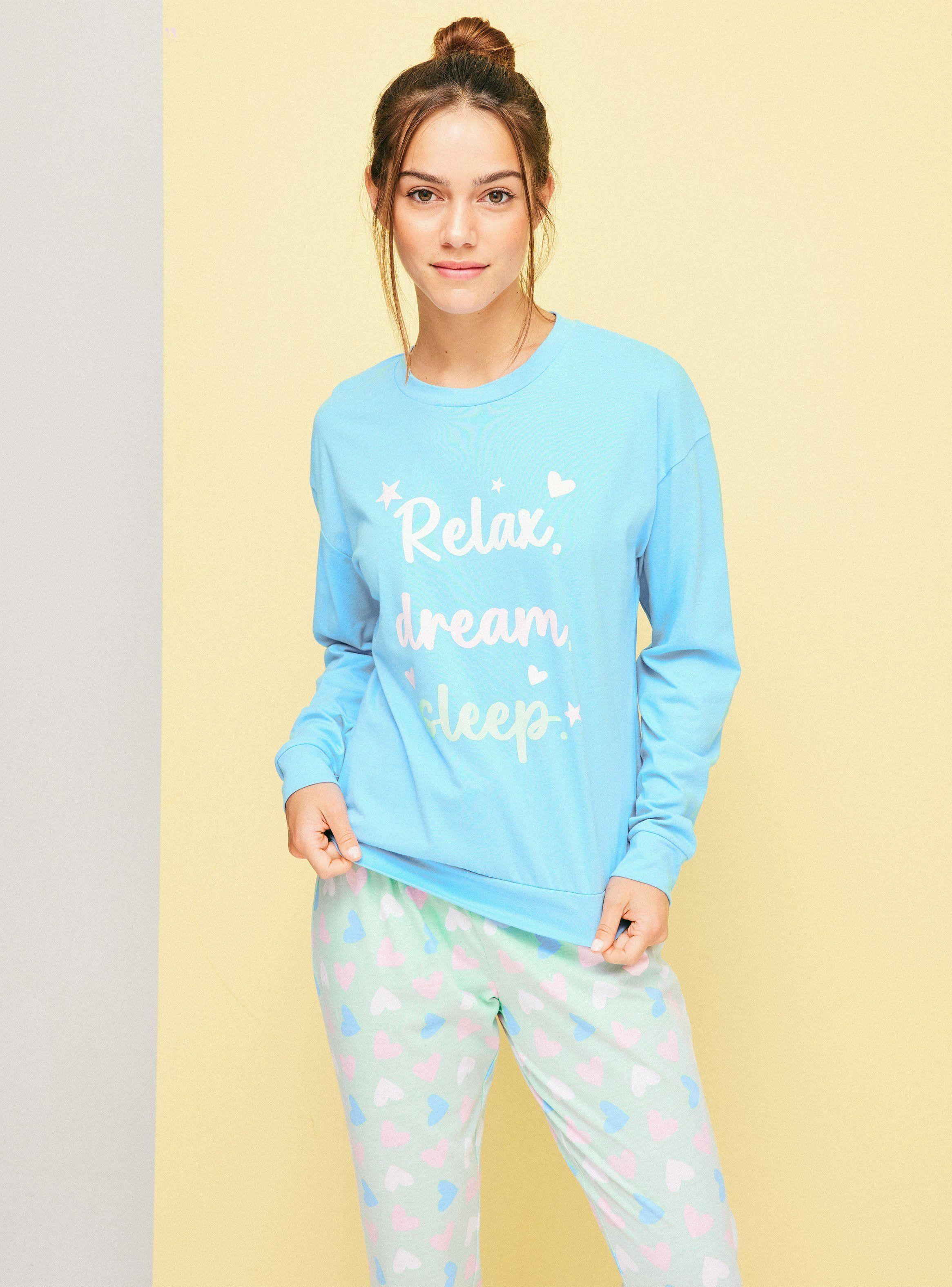 Polera Pijama Print con Brillos Ármalo-0