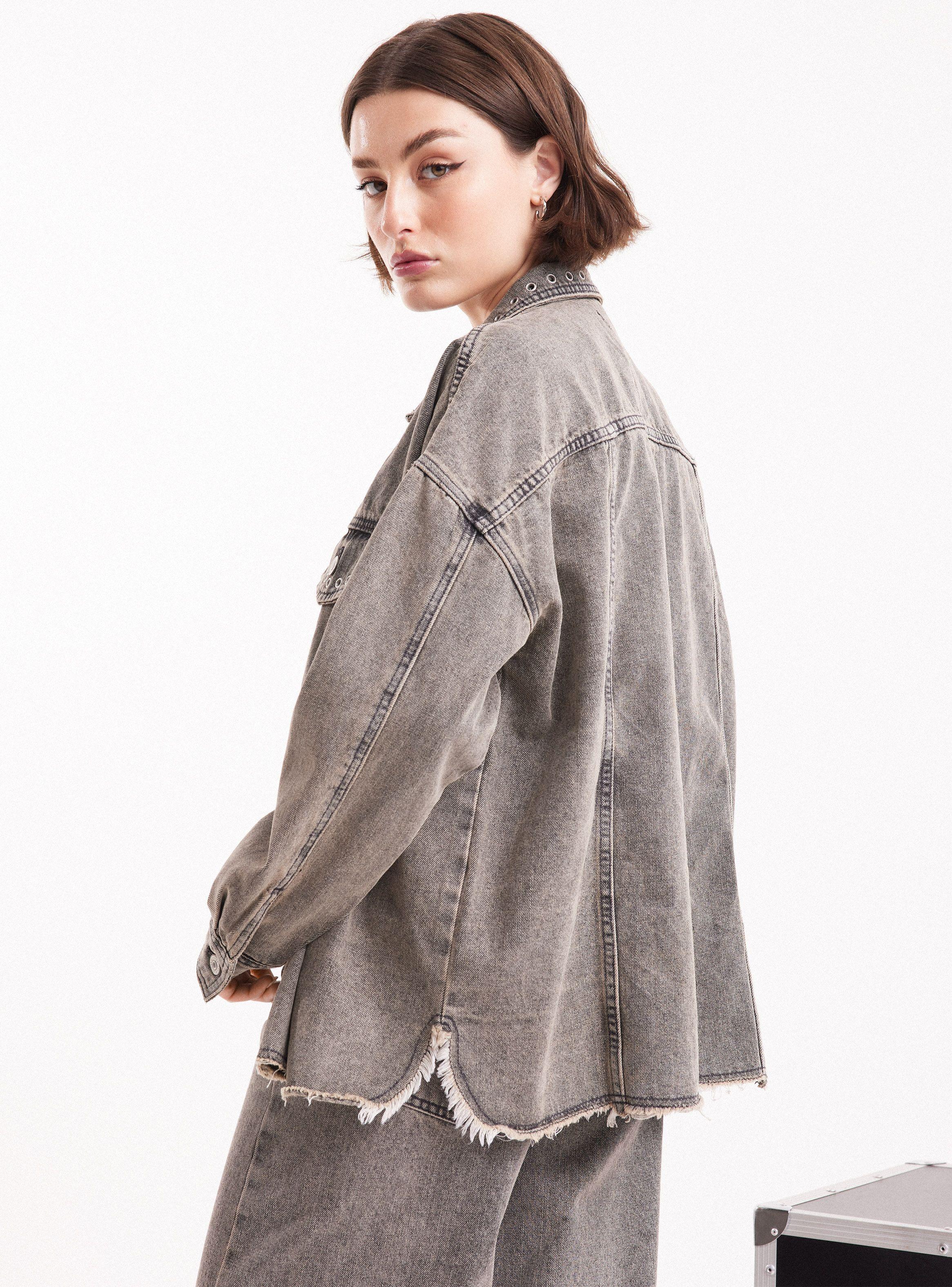 Chaqueta Sobreteñida Con Ojetillos-1