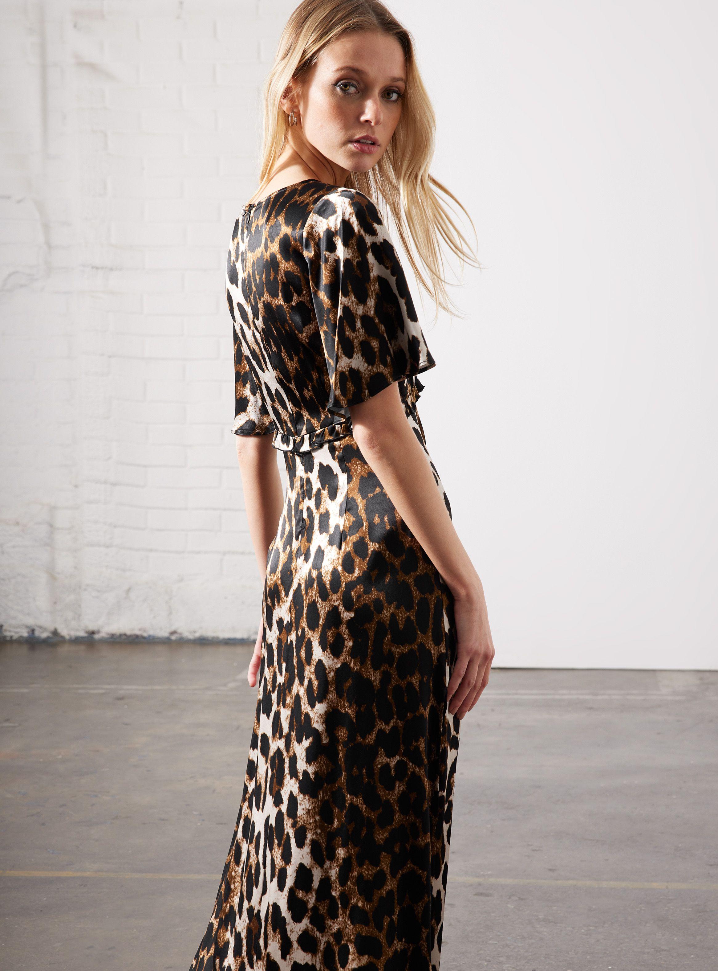 Vestido Satín Estampado Animal-1