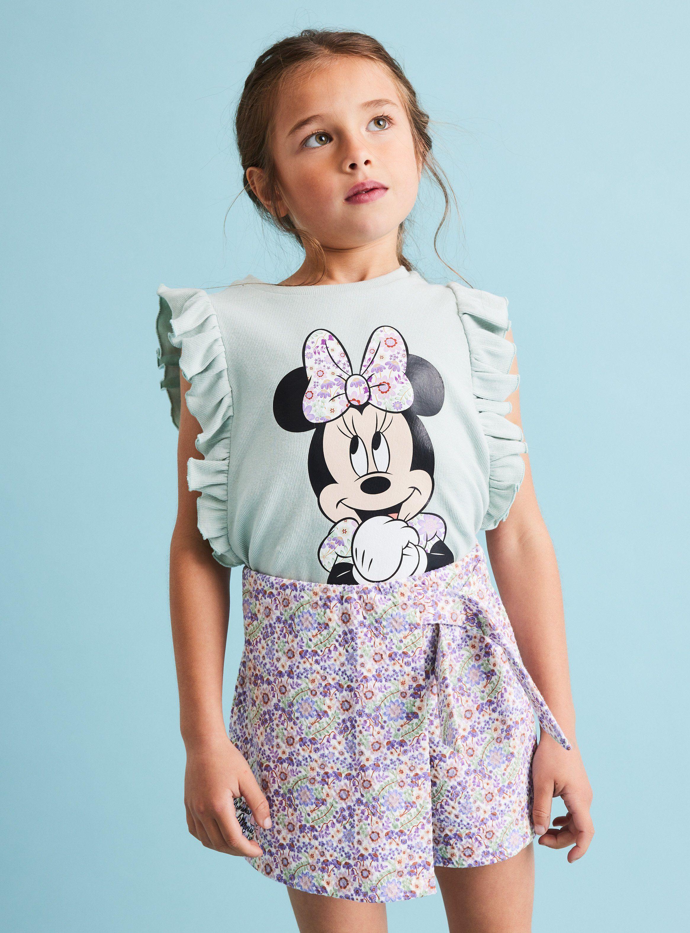 Polera Manga con Vuelos Estampada Minnie Disney-0