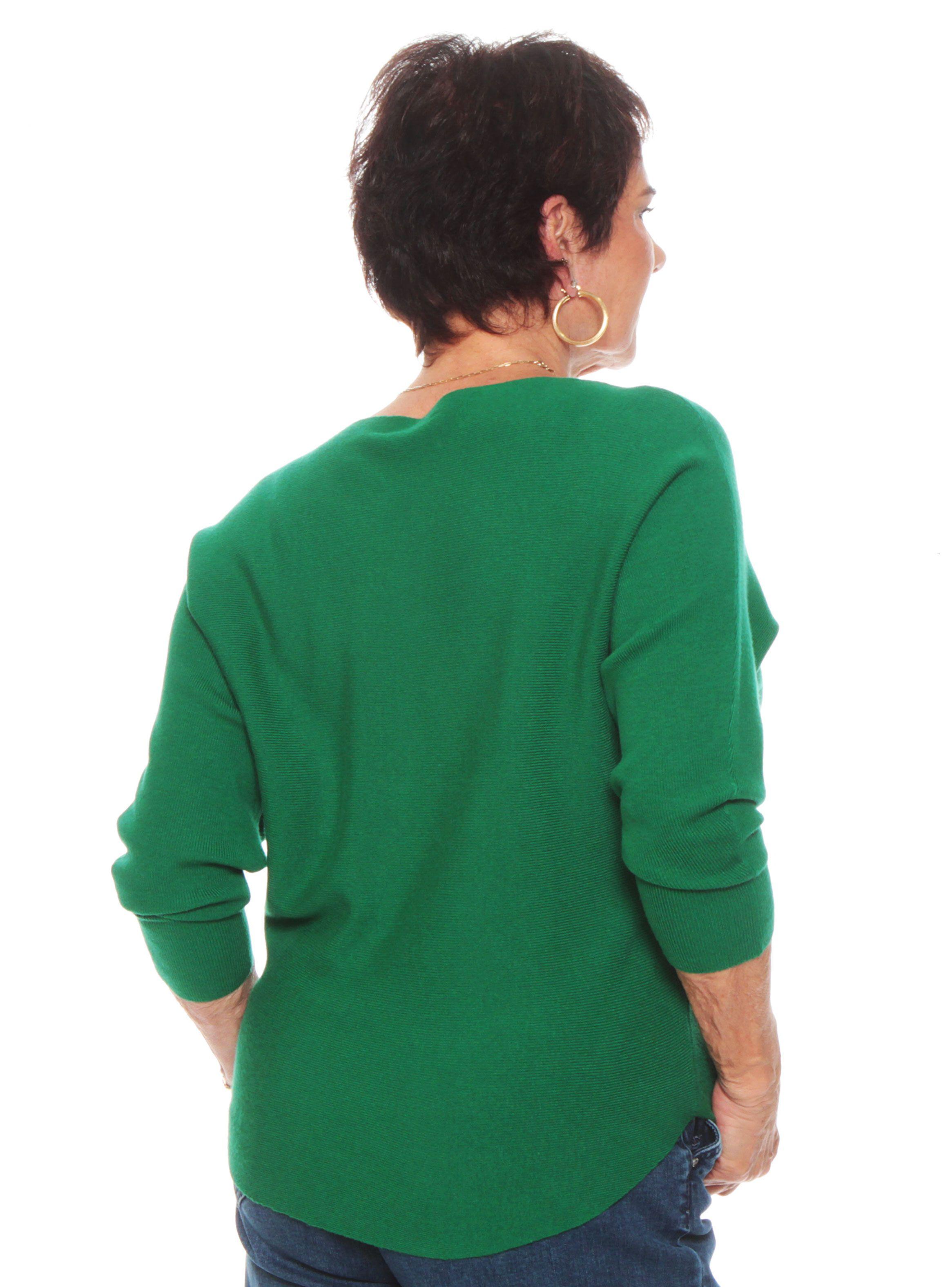 Sweater Escote Redondo Manga 3/4 Sólido-1