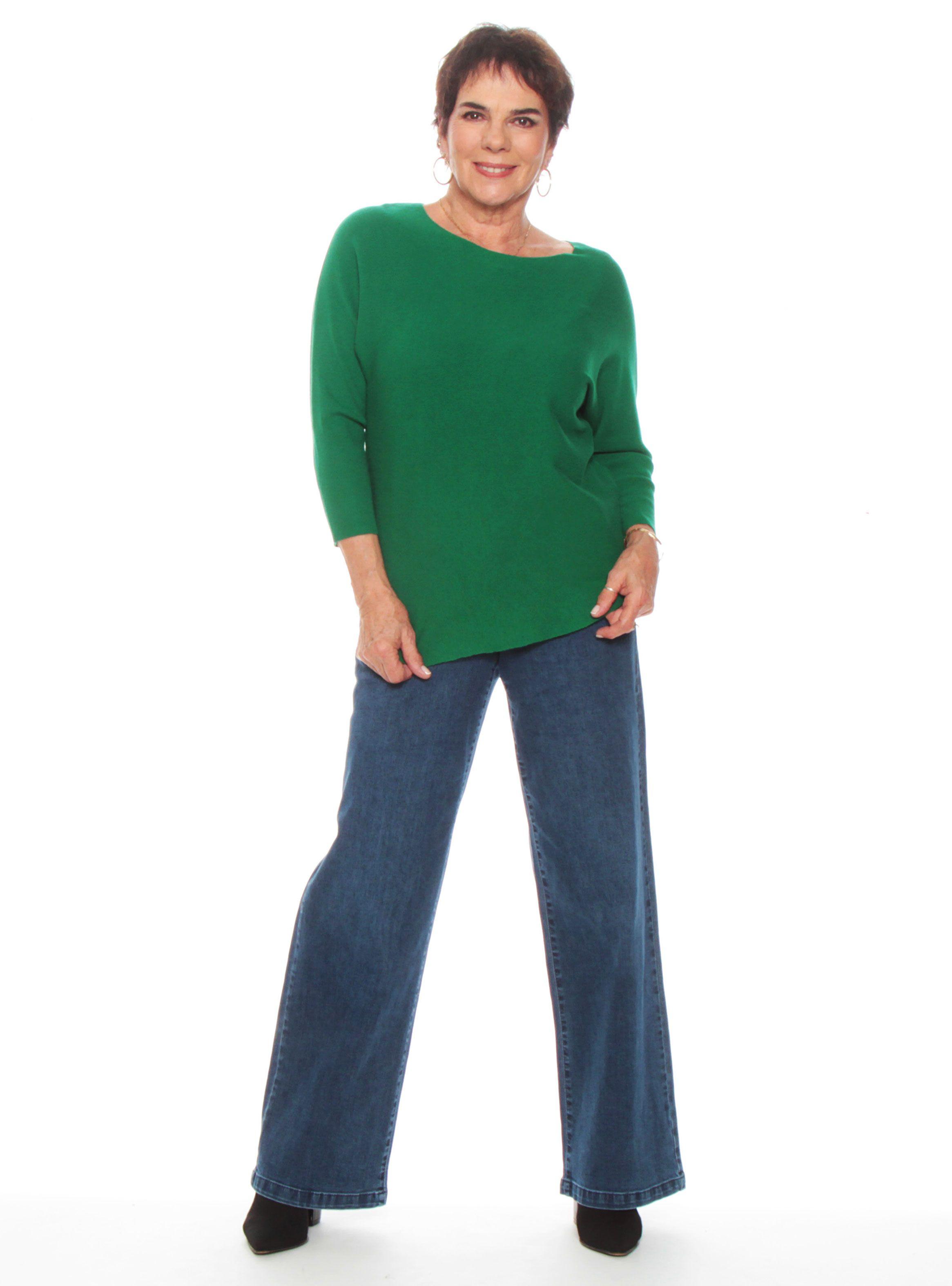 Sweater Escote Redondo Manga 3/4 Sólido-4