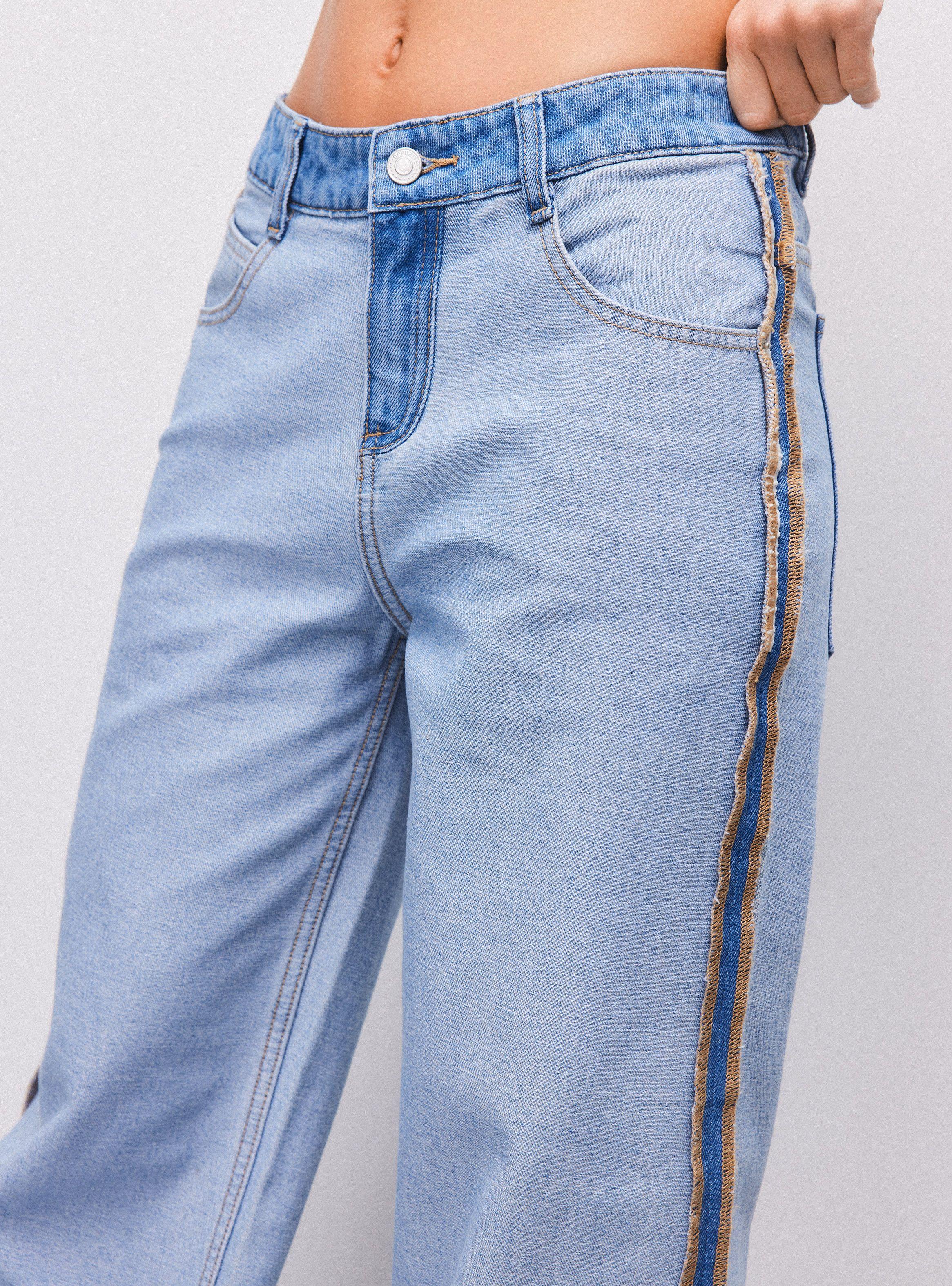 Jeans Baggy Tiro Bajo con Cinturón Incorporado-2