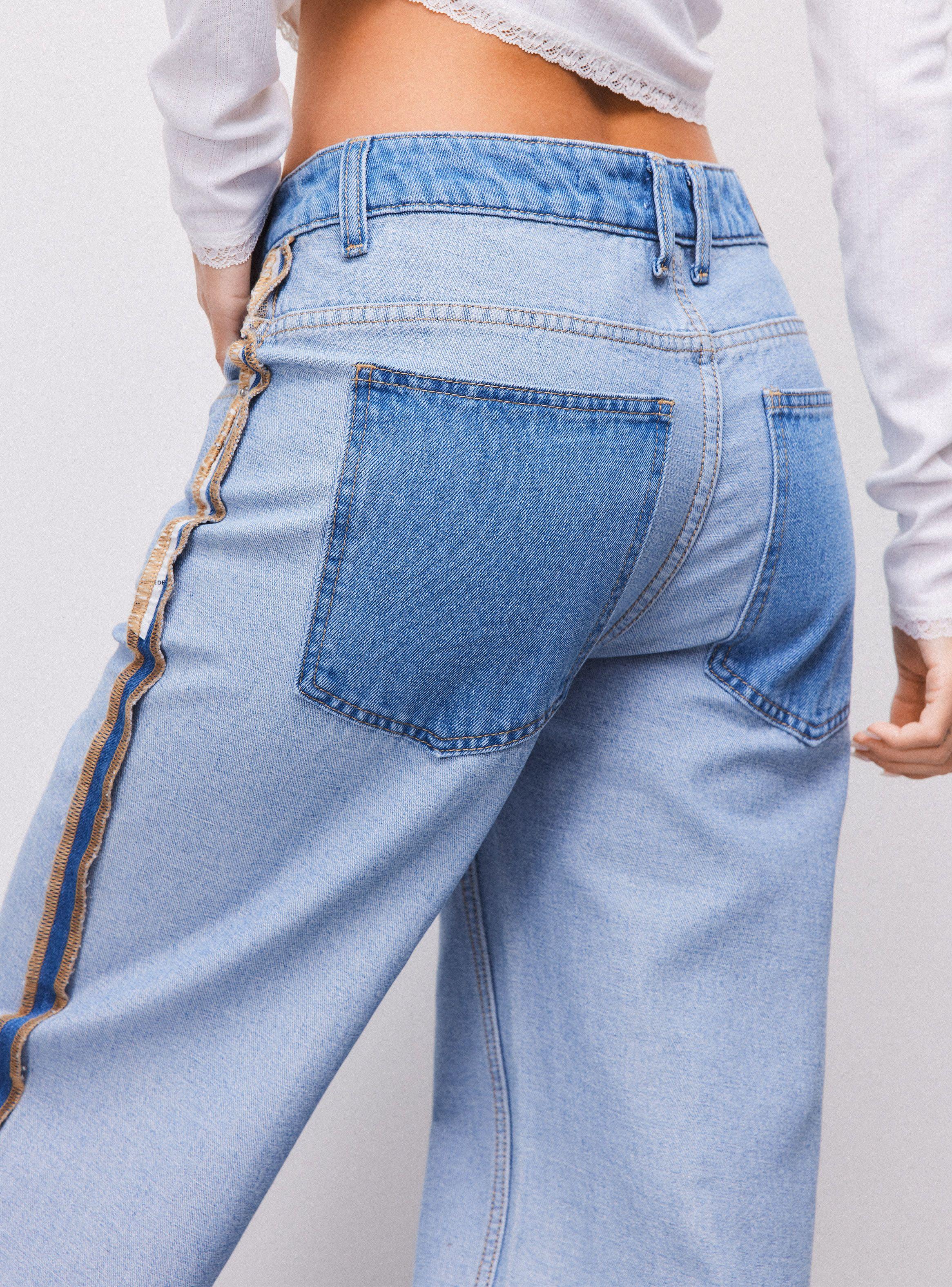 Jeans Baggy Tiro Bajo con Cinturón Incorporado-3