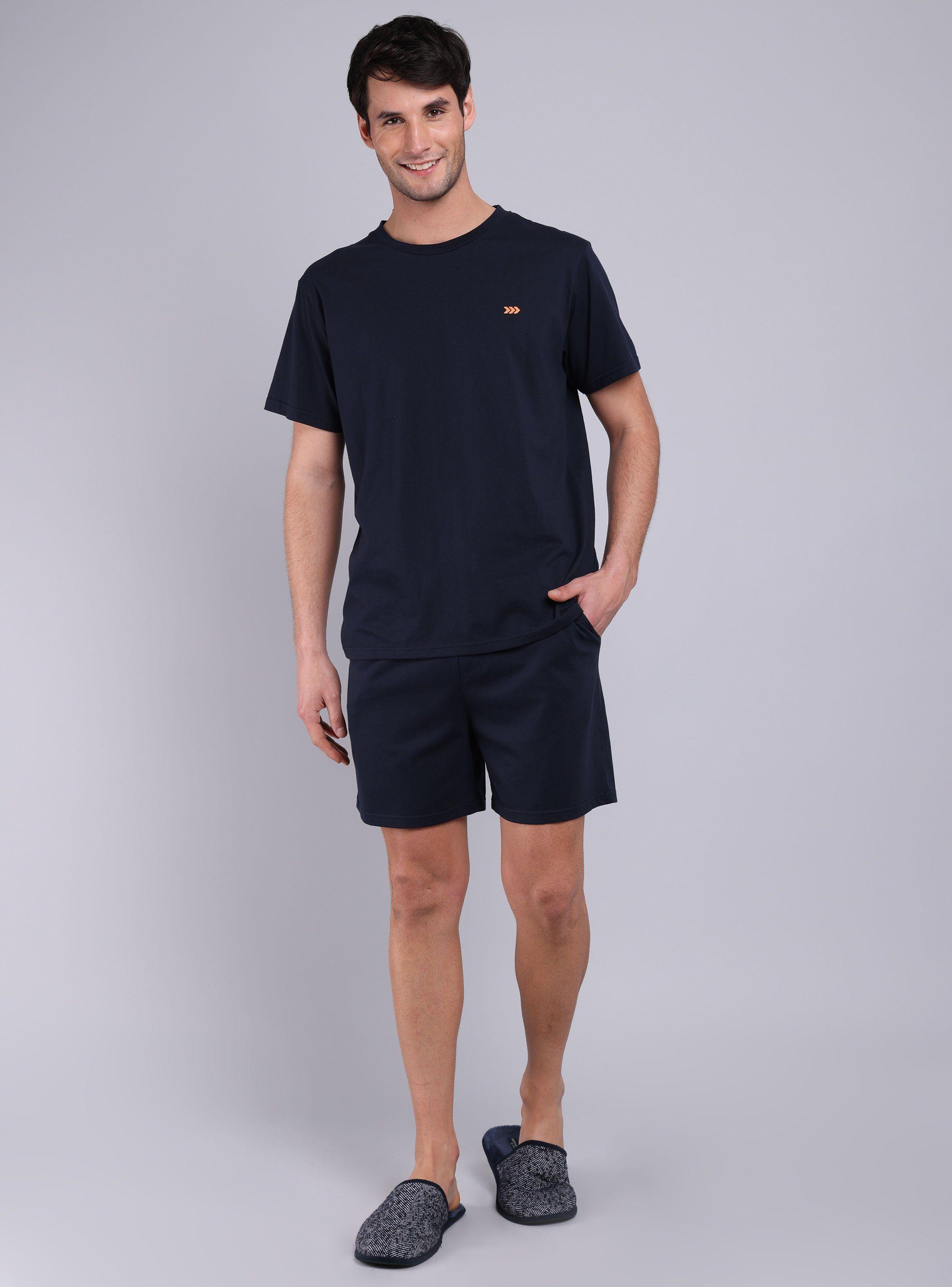 Pijama Cuello Redondo Navy MC-4