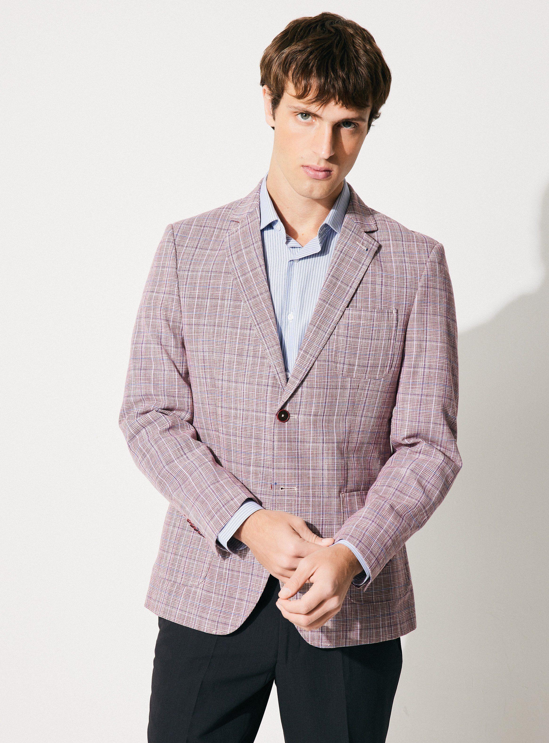 Blazer Vestón Recto Liso Slim Fit-0