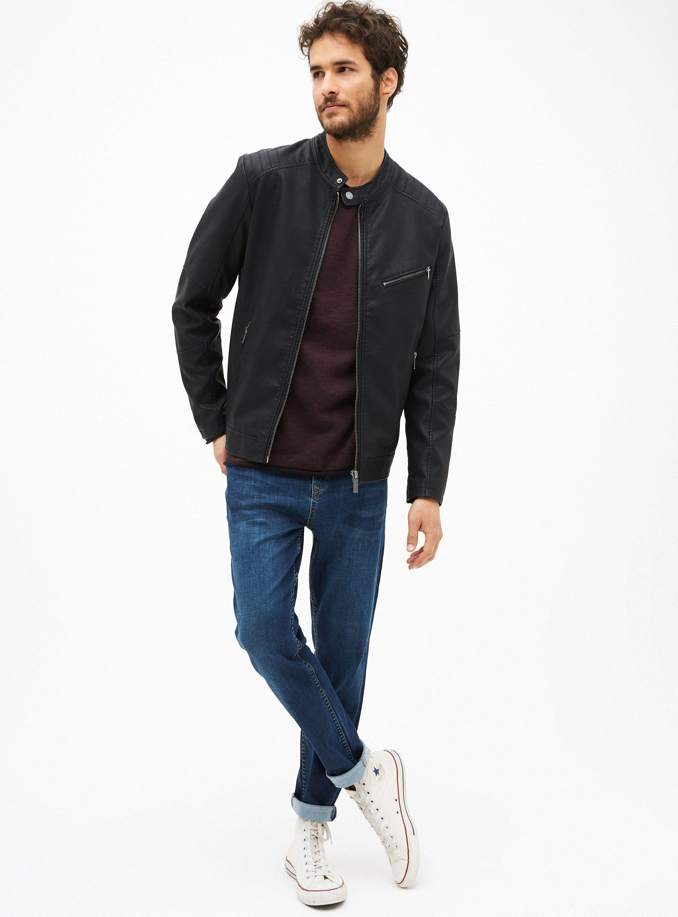 Chaqueta PU Cuello Mao Foster-3