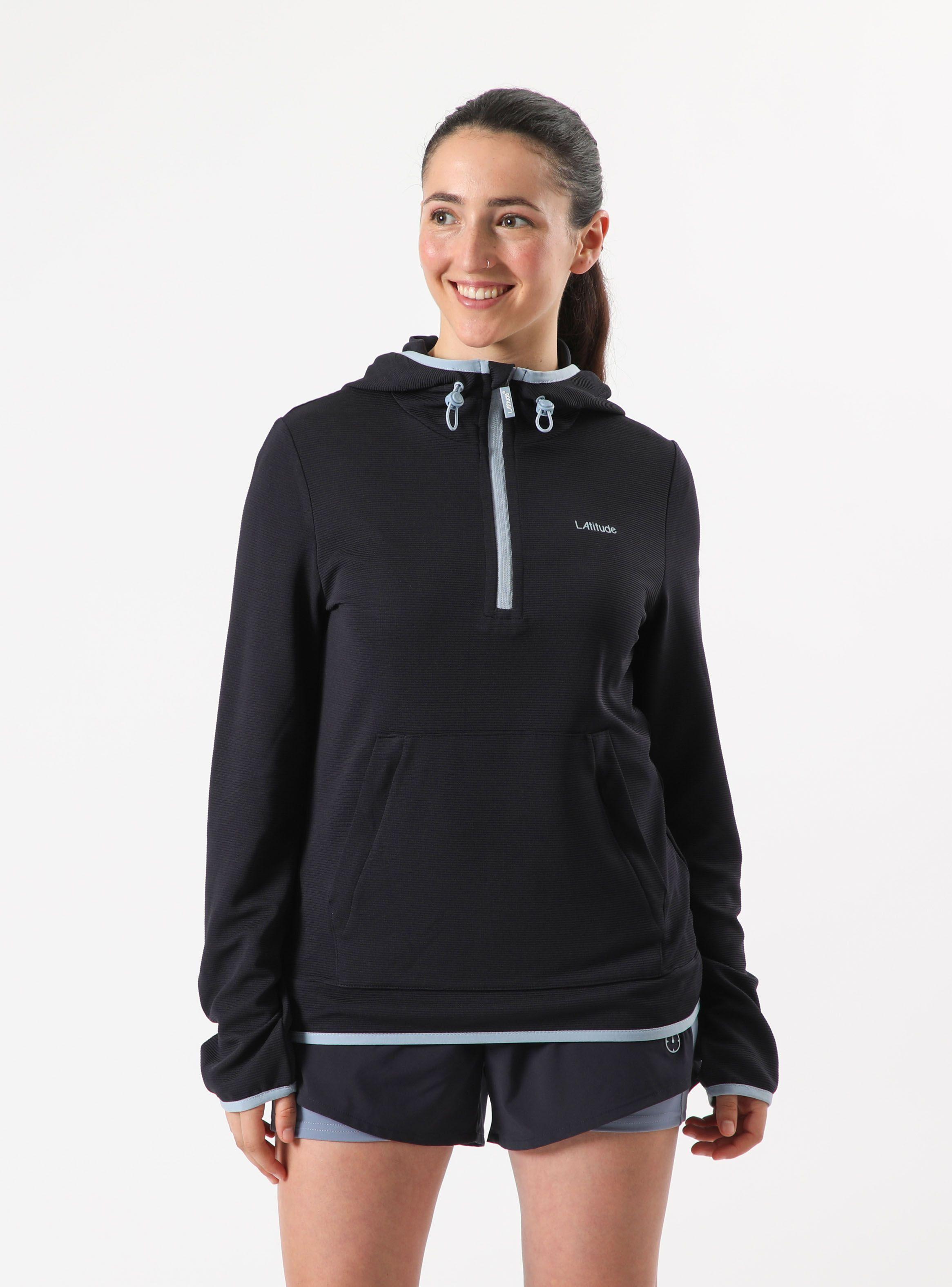 Polerón Liviano 1/4 Zip Tira Ajustable-0