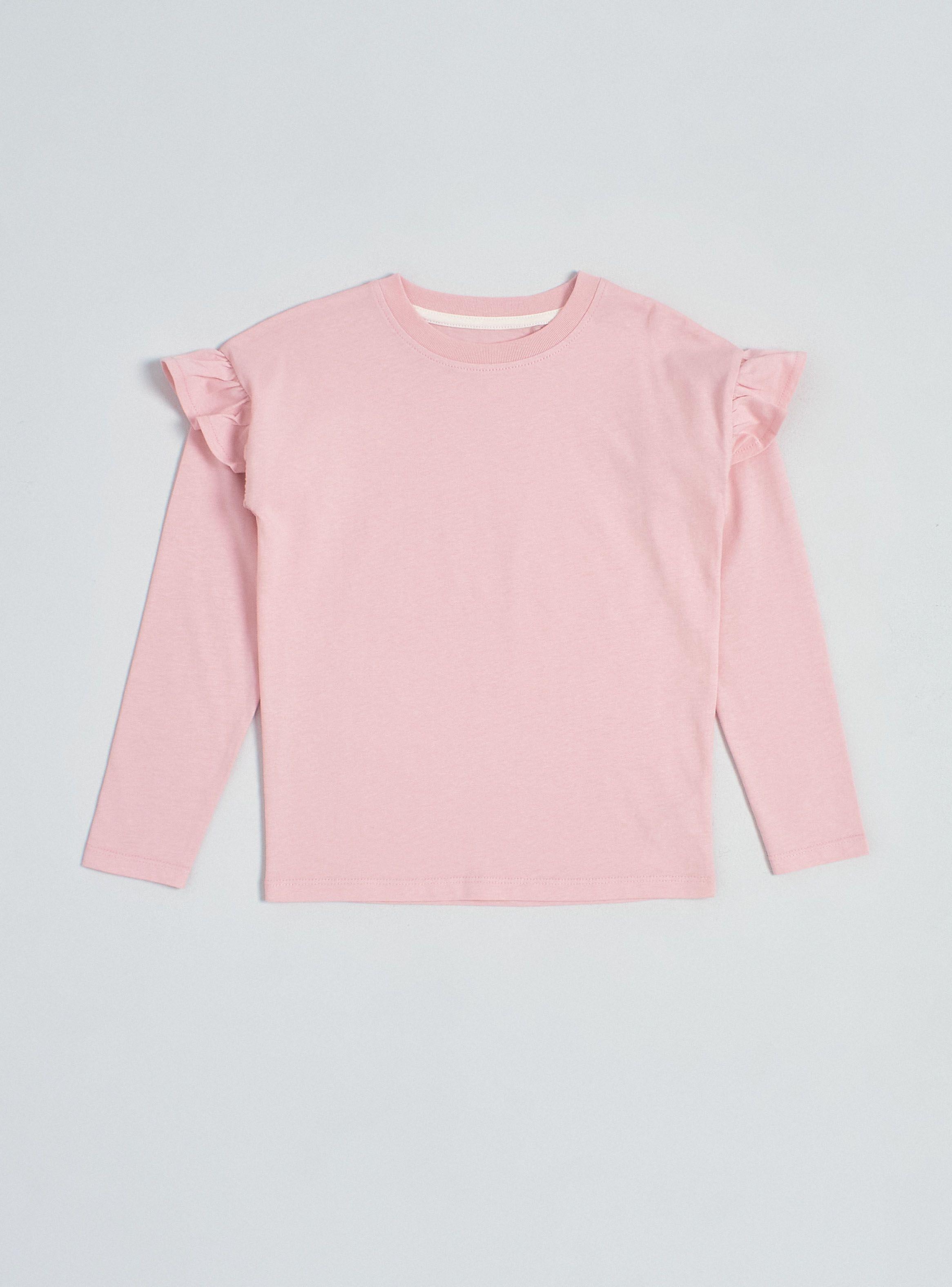 Polera Vuelos en Manga Estampada-0