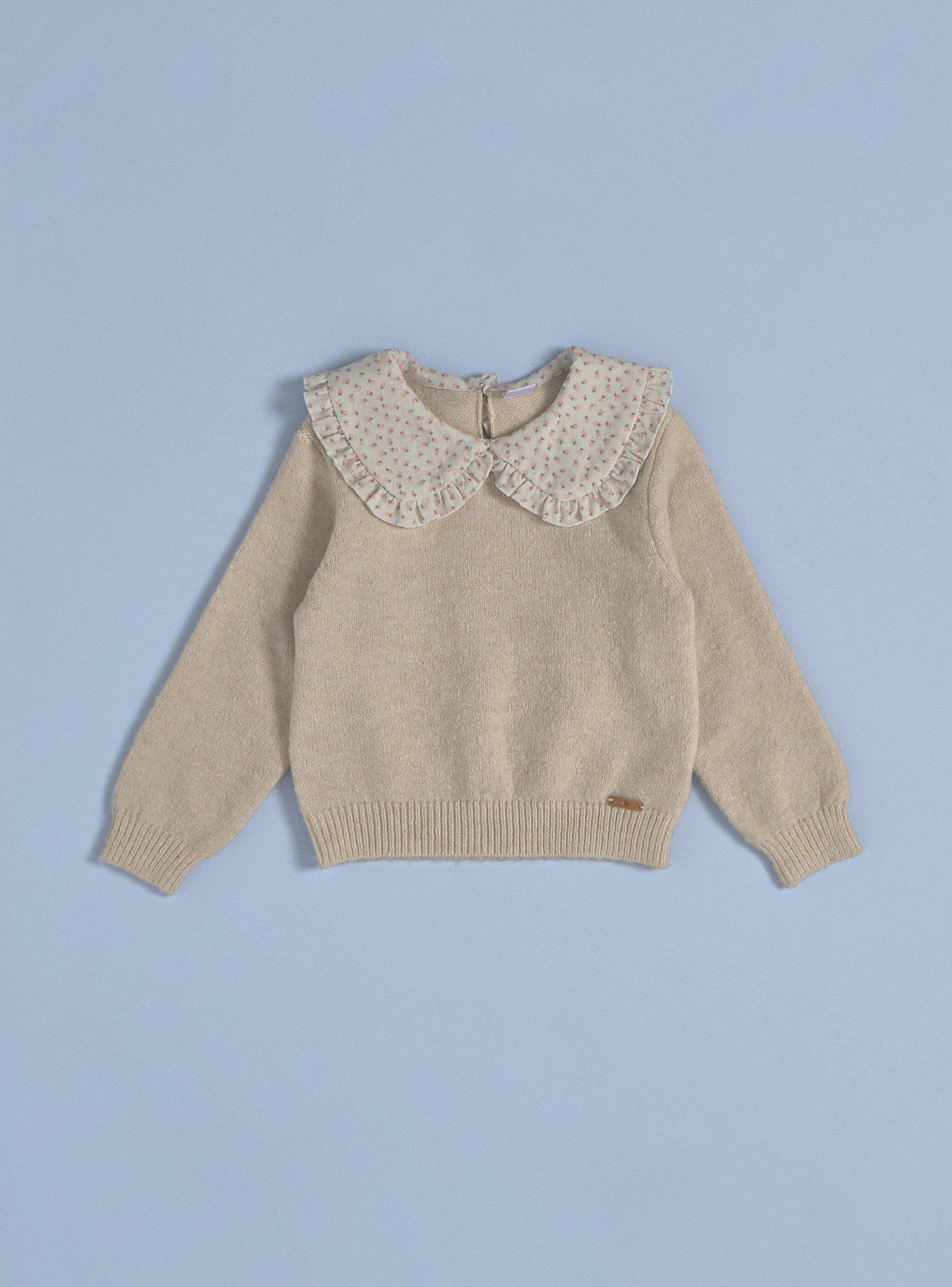 Sweater con Cuello Bobo con Flores-0