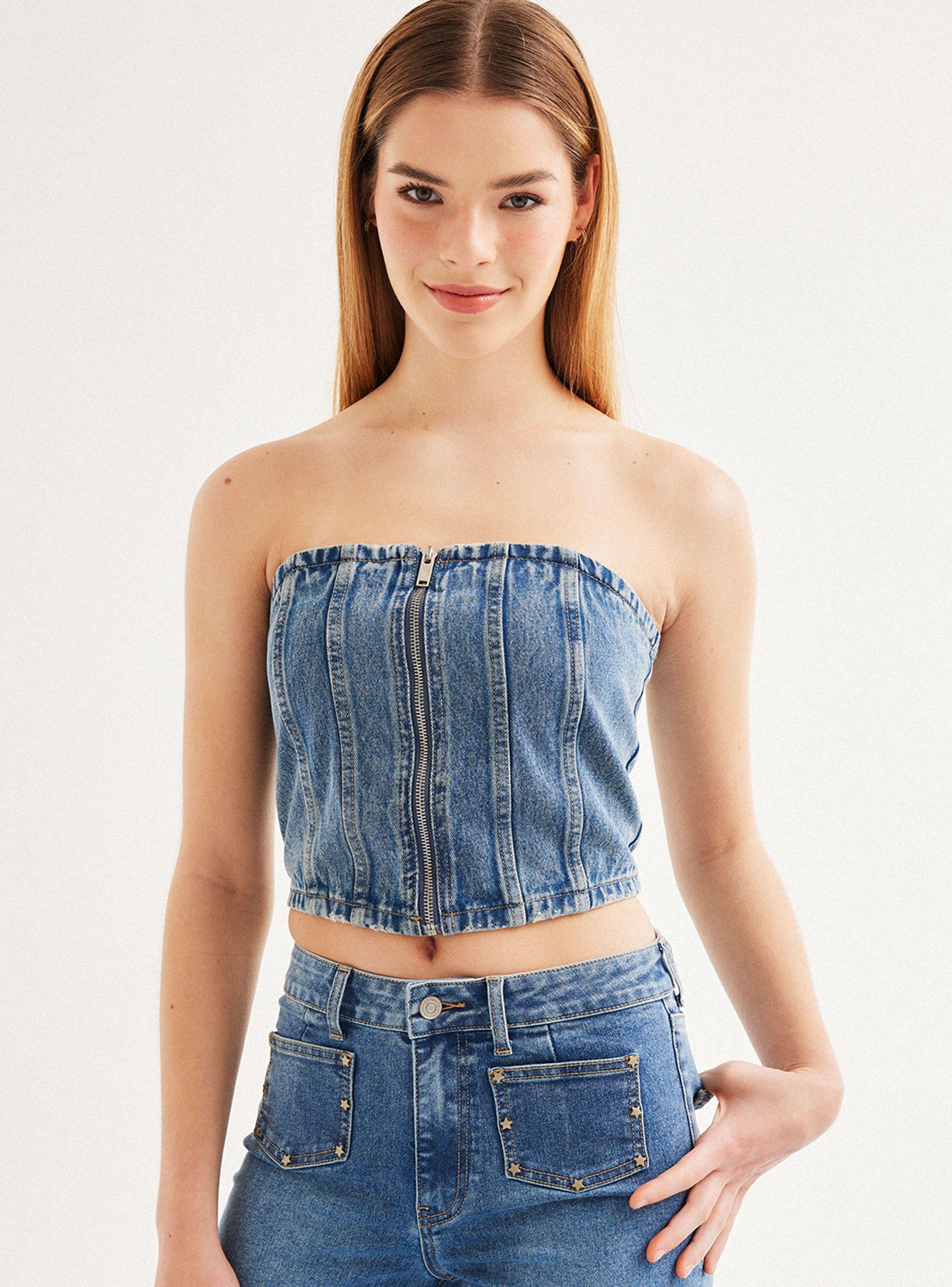 Peto Corset Strapless con Panal de Abeja Espalda-0