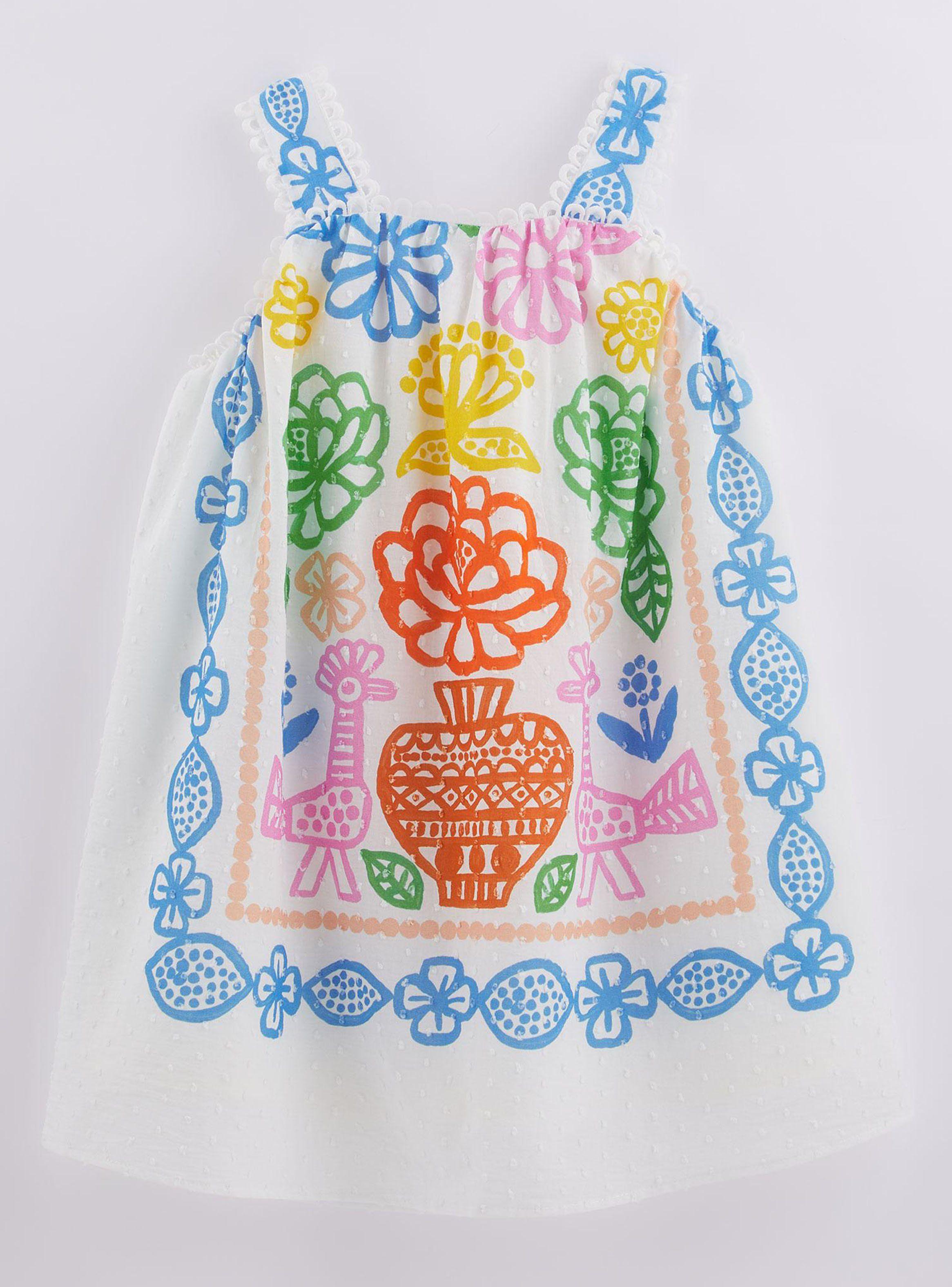 Vestido Niña Flores y Encaje Superior-0