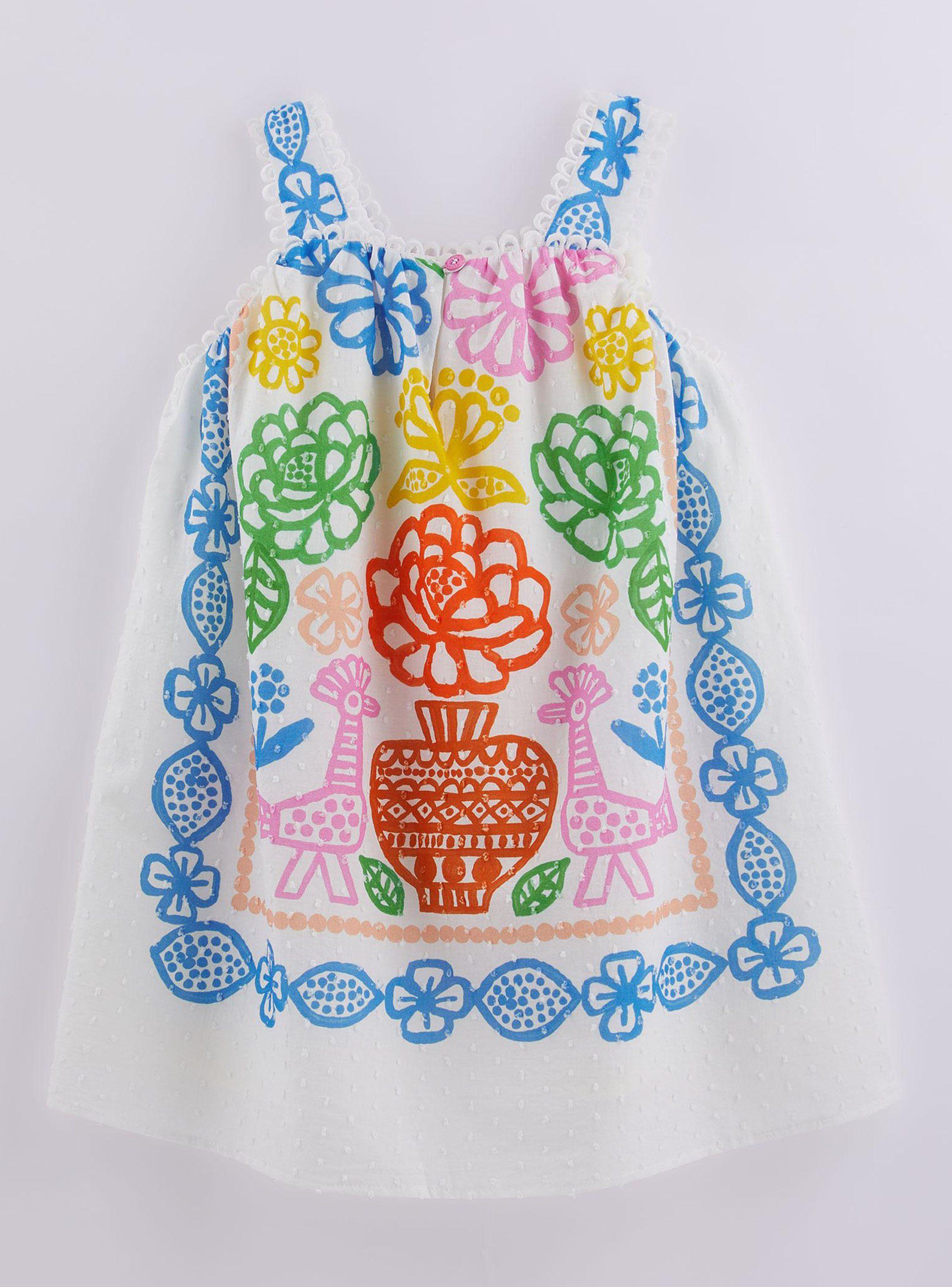 Vestido Niña Flores y Encaje Superior-1