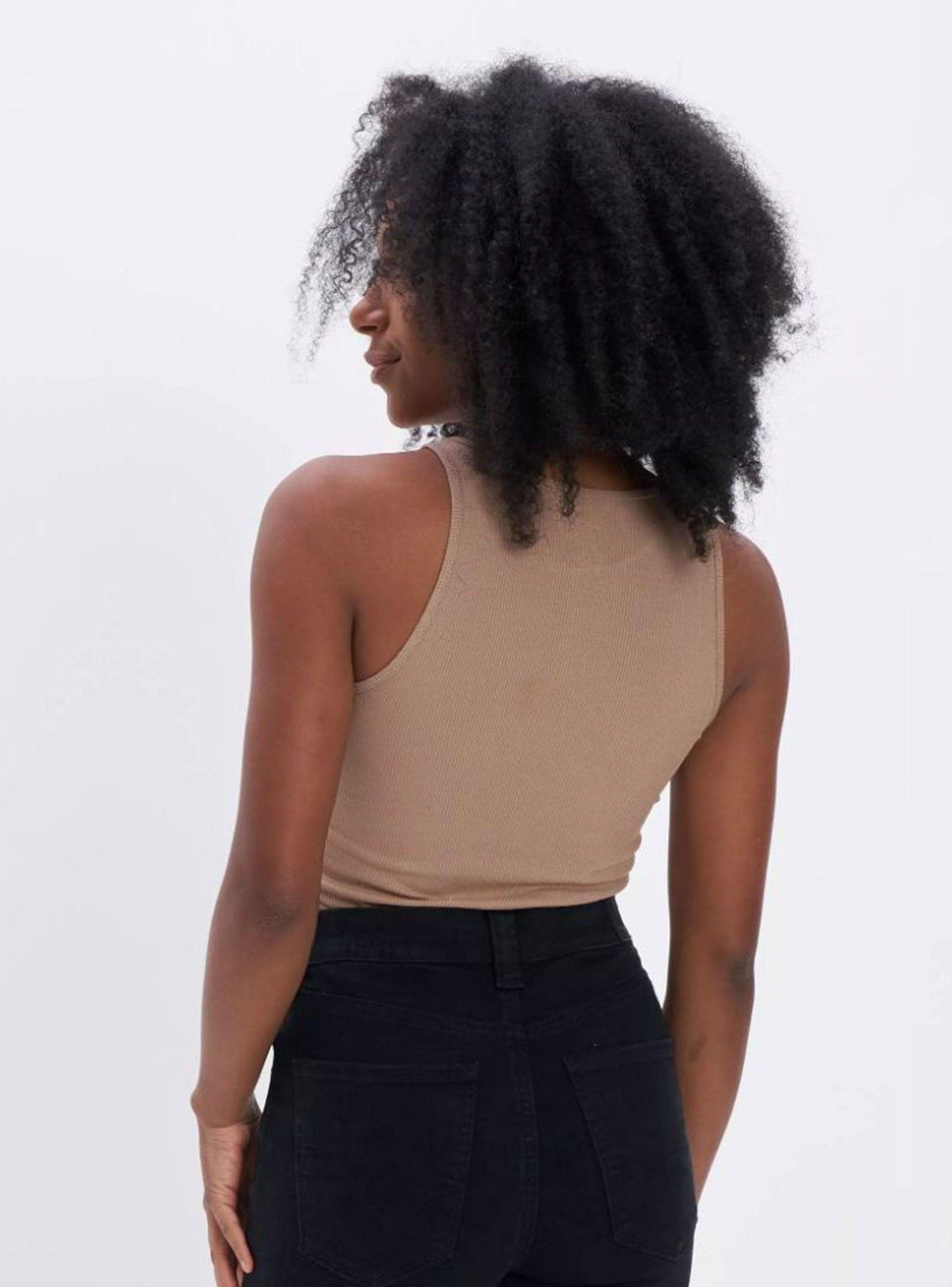 Polera Básica sin Mangas Cuello Alto-1