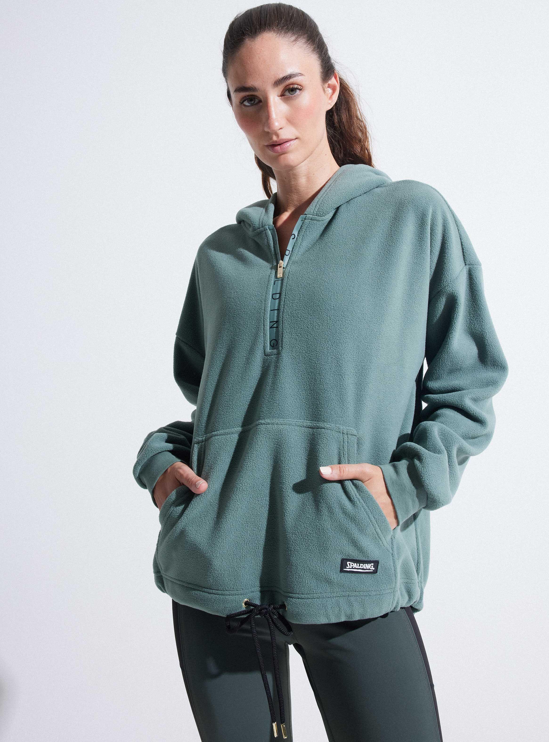 Polerón Oversize Halfzip contraste-0