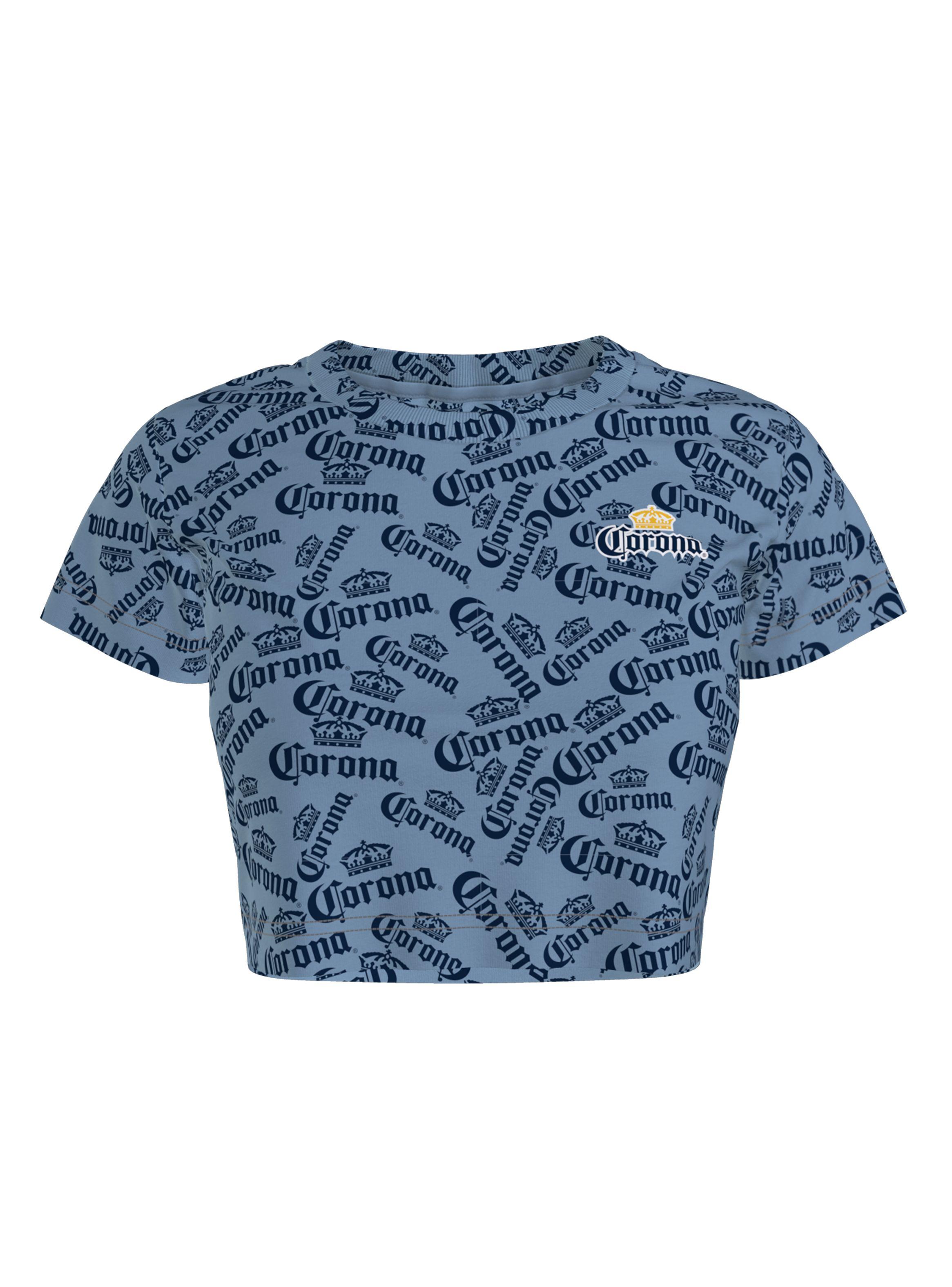 Polera Crop Top Manga Corta Corona-0