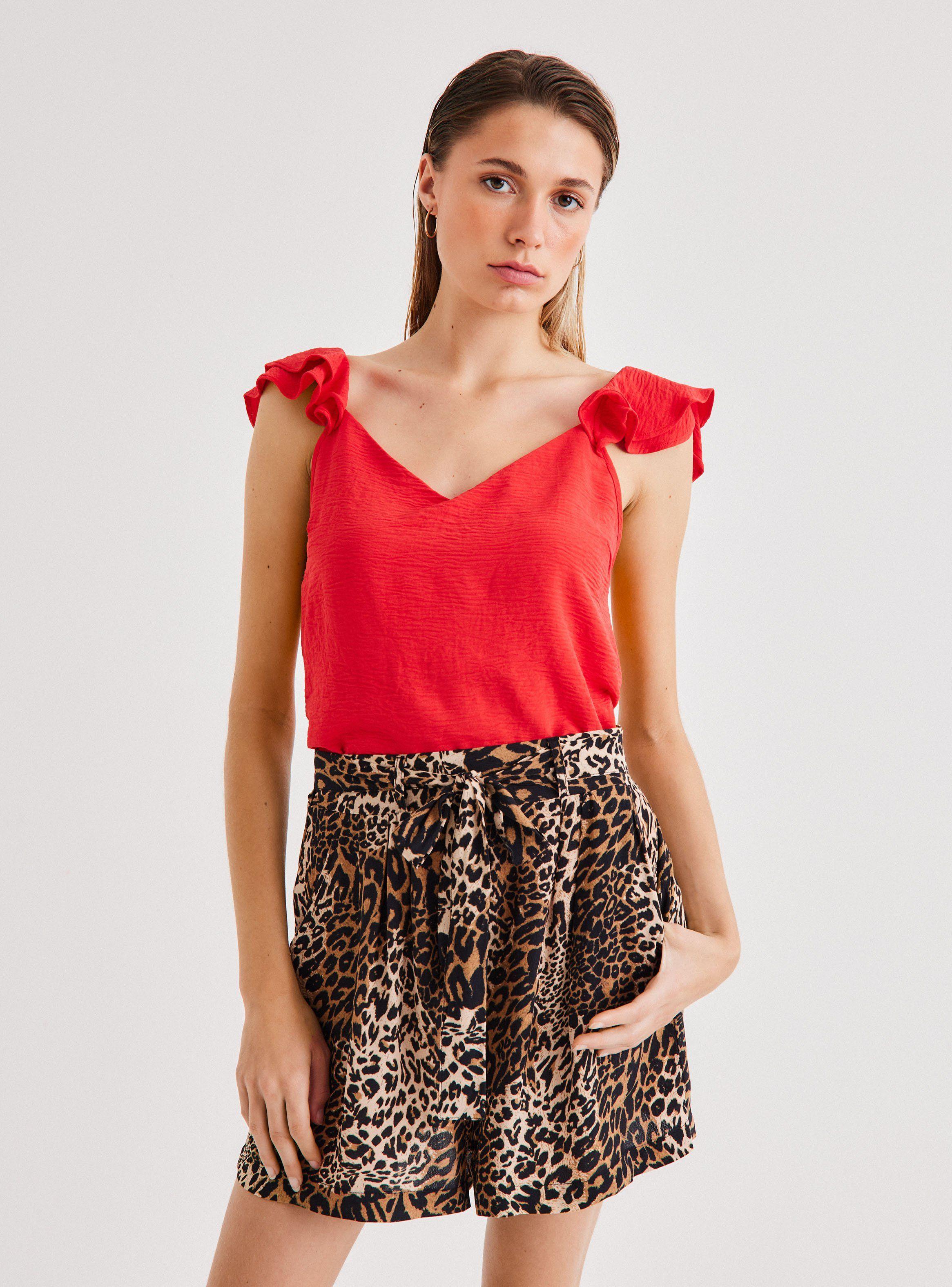 Blusa Básica Doble Vuelo en Mangas-0