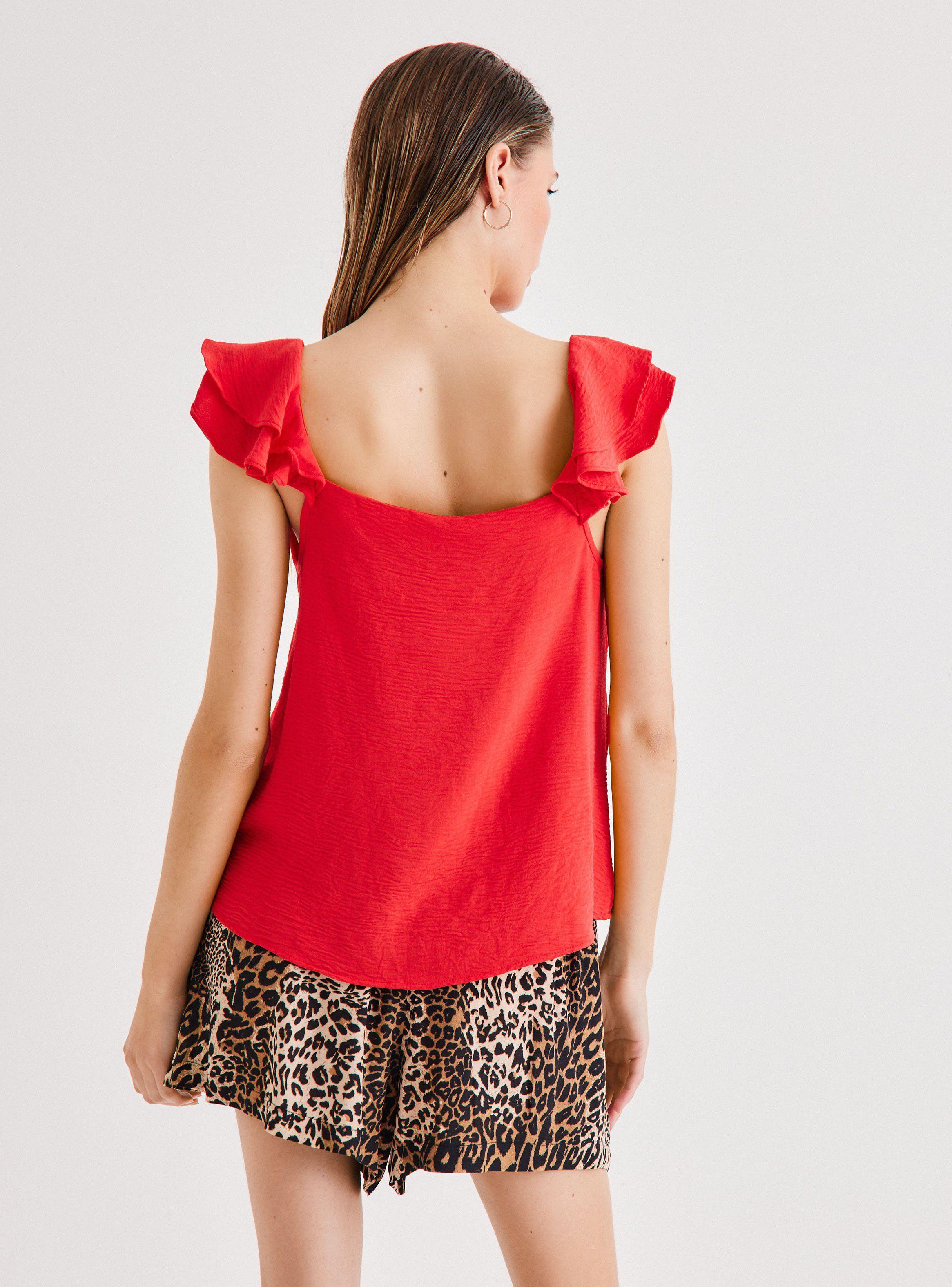 Blusa Básica Doble Vuelo en Mangas-1