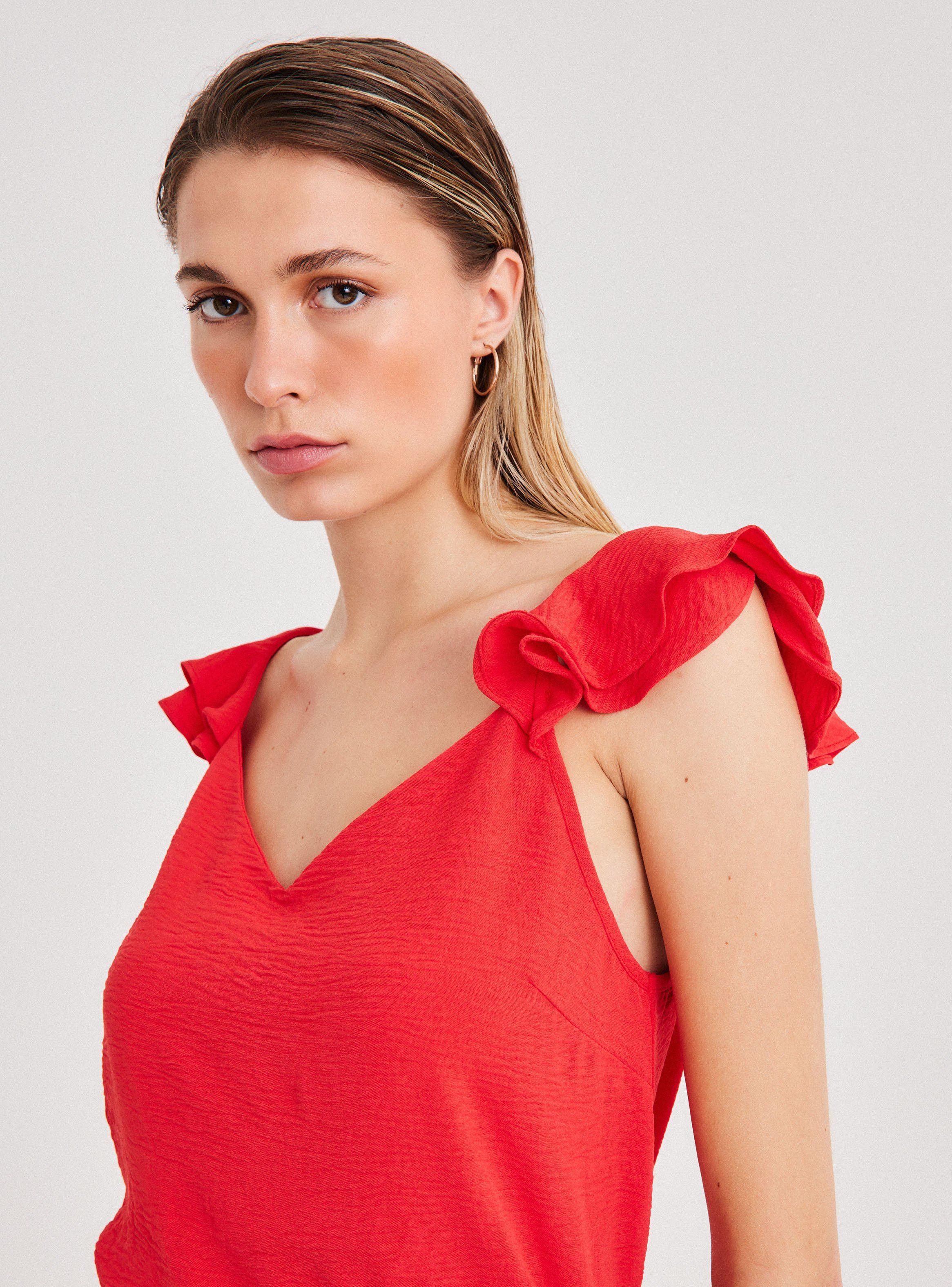 Blusa Básica Doble Vuelo en Mangas-2