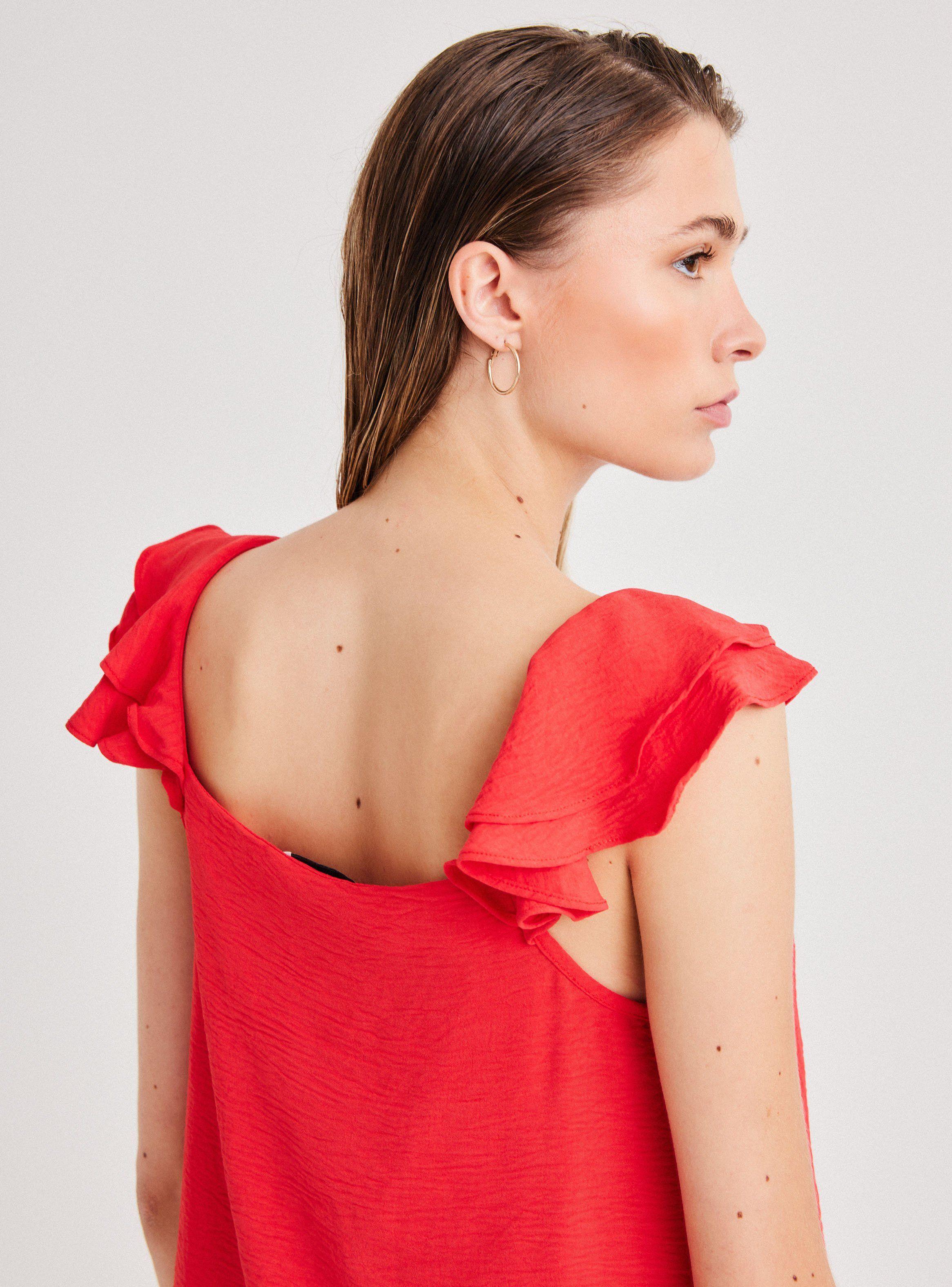 Blusa Básica Doble Vuelo en Mangas-3