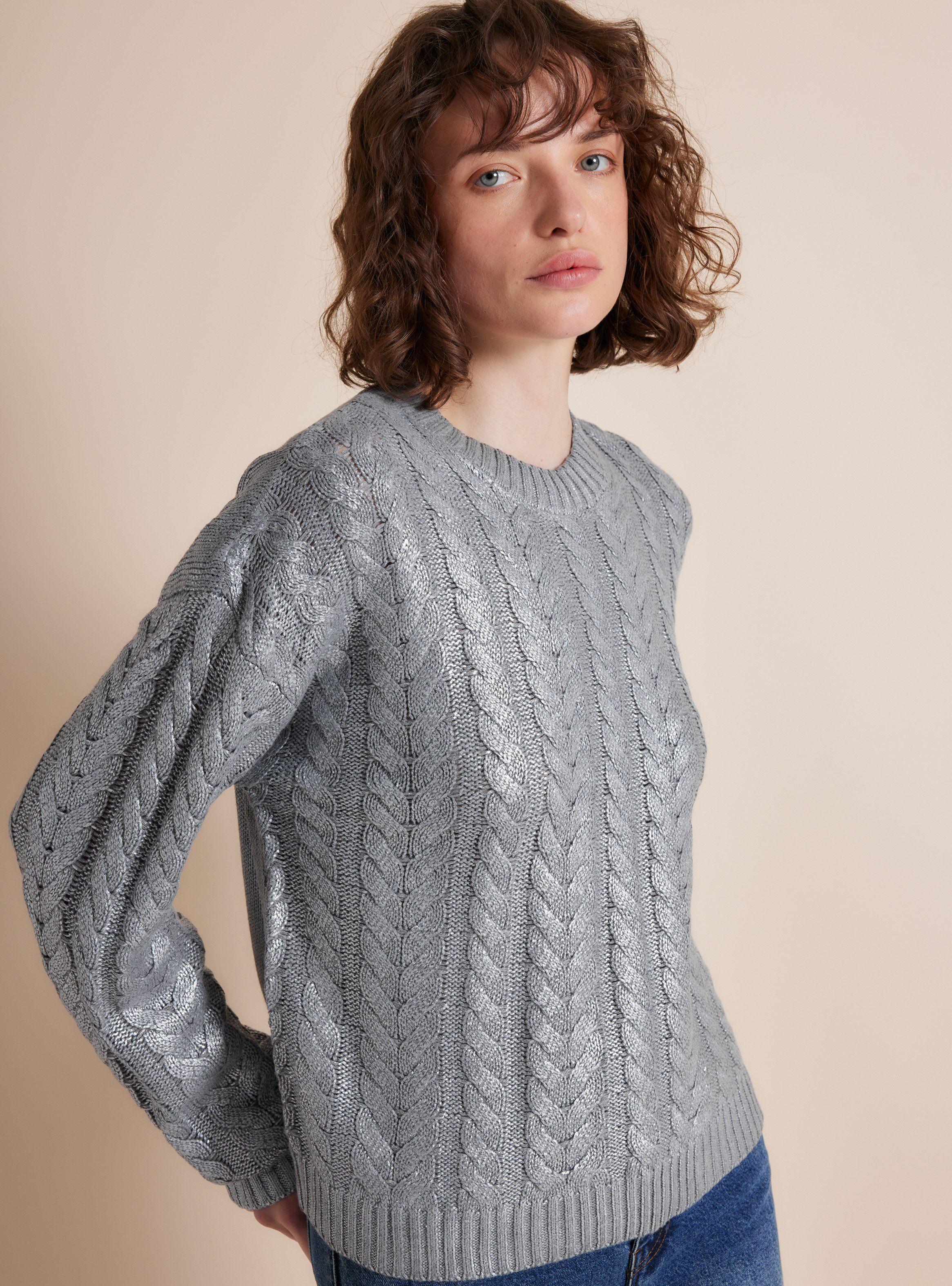 Sweater Trenzado Acabado Metalizado-2