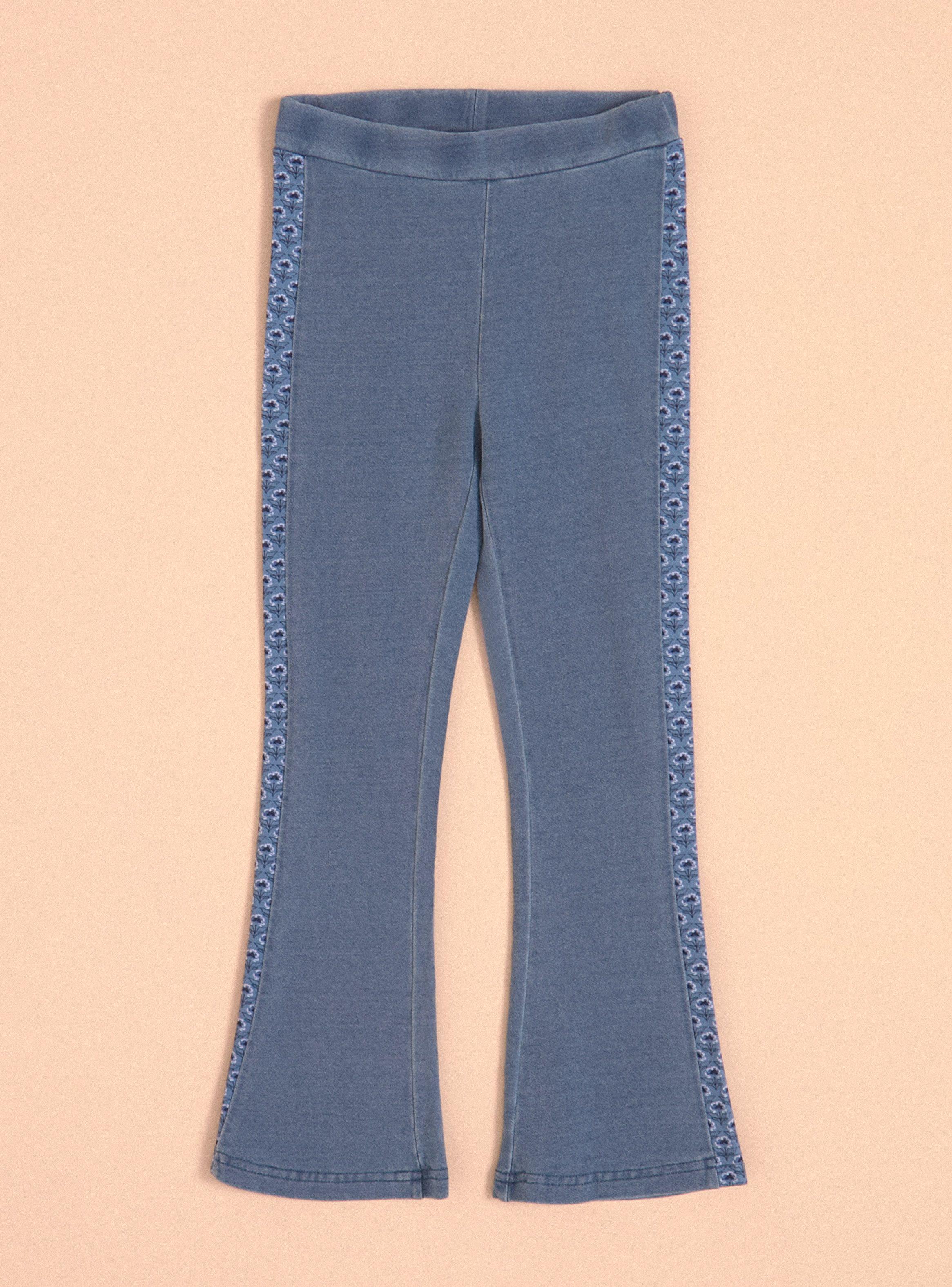 Calza Look Denim con Costados Estampados-2