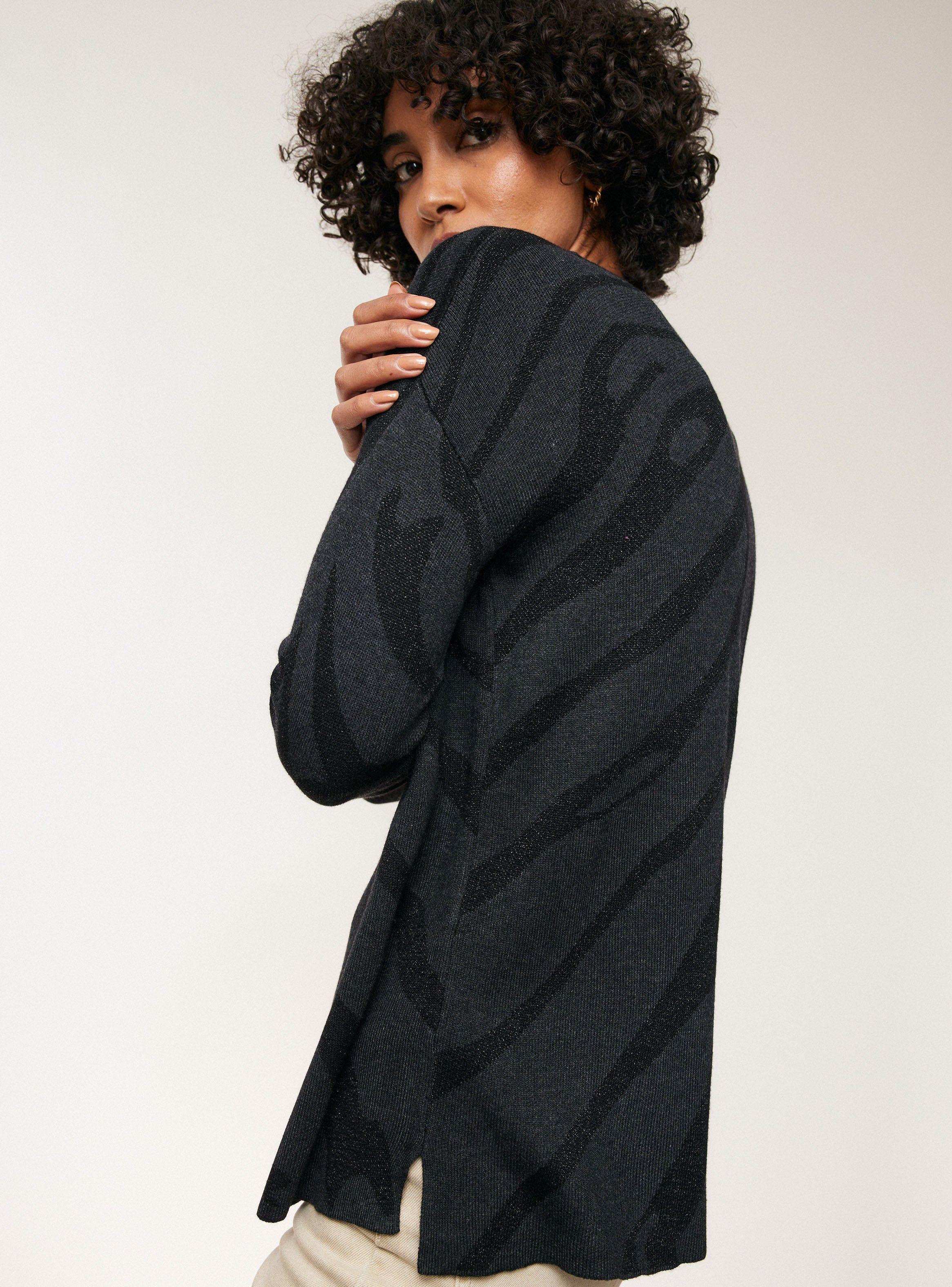 Sweater Jacquard Diseño Metalizado-3