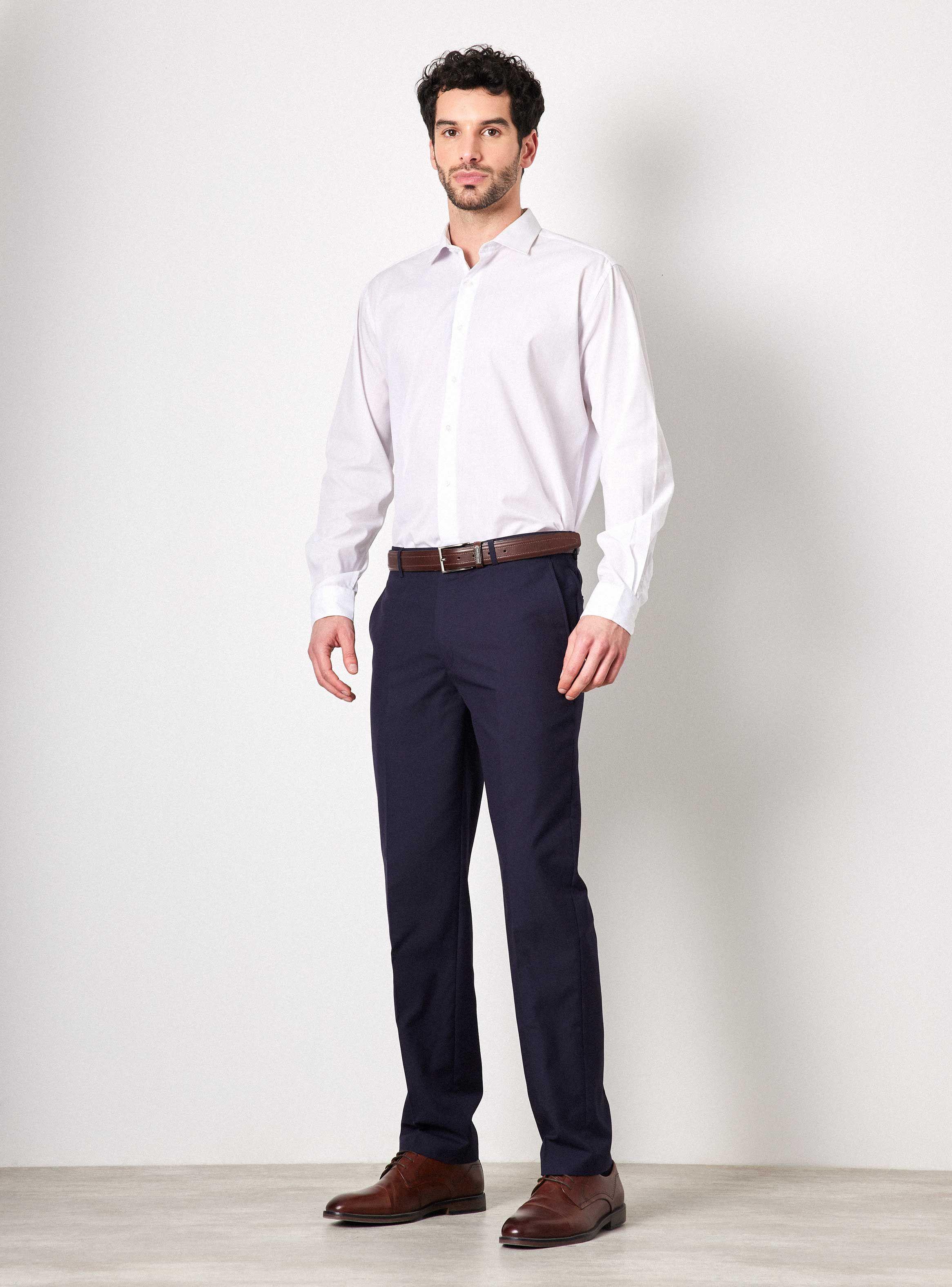 Pantalón Vestir Azul Marino-4
