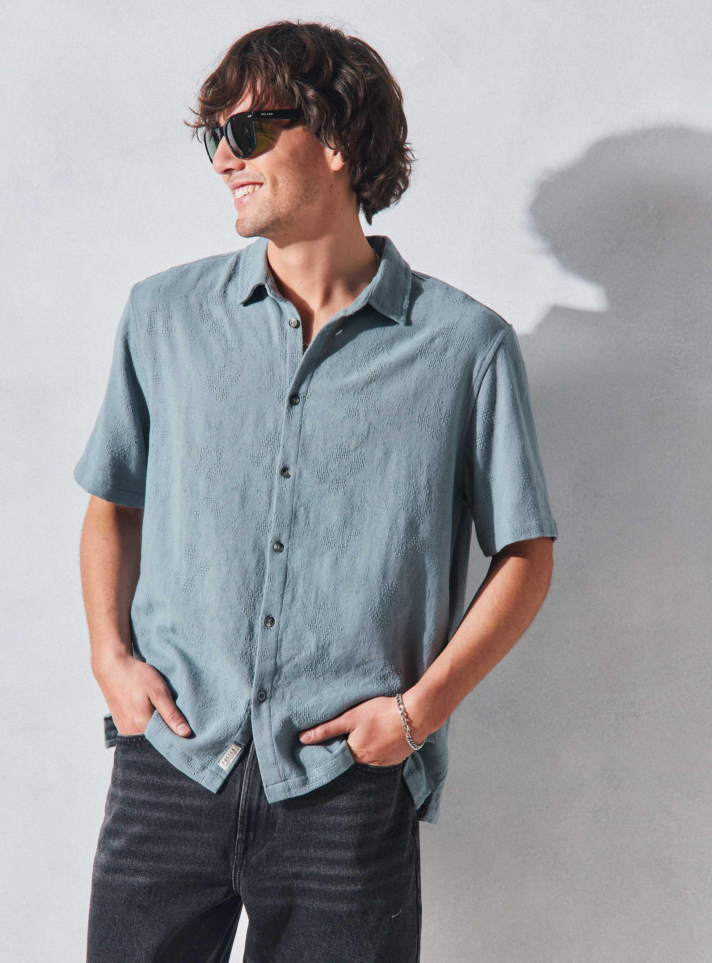 Camisa de Vestir Rustica Botánica-0