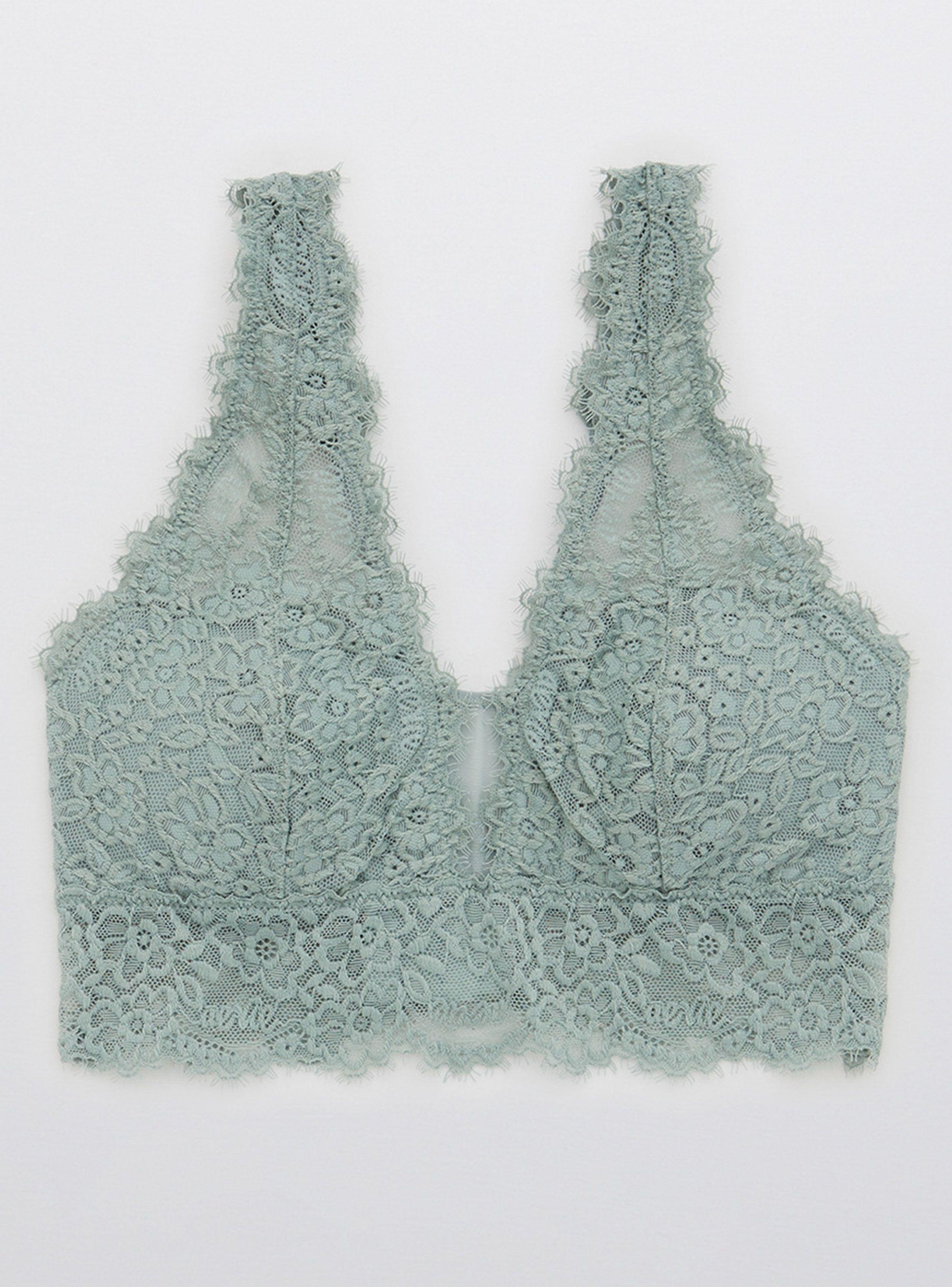 Bralette Eyelash Lace Plunge-0