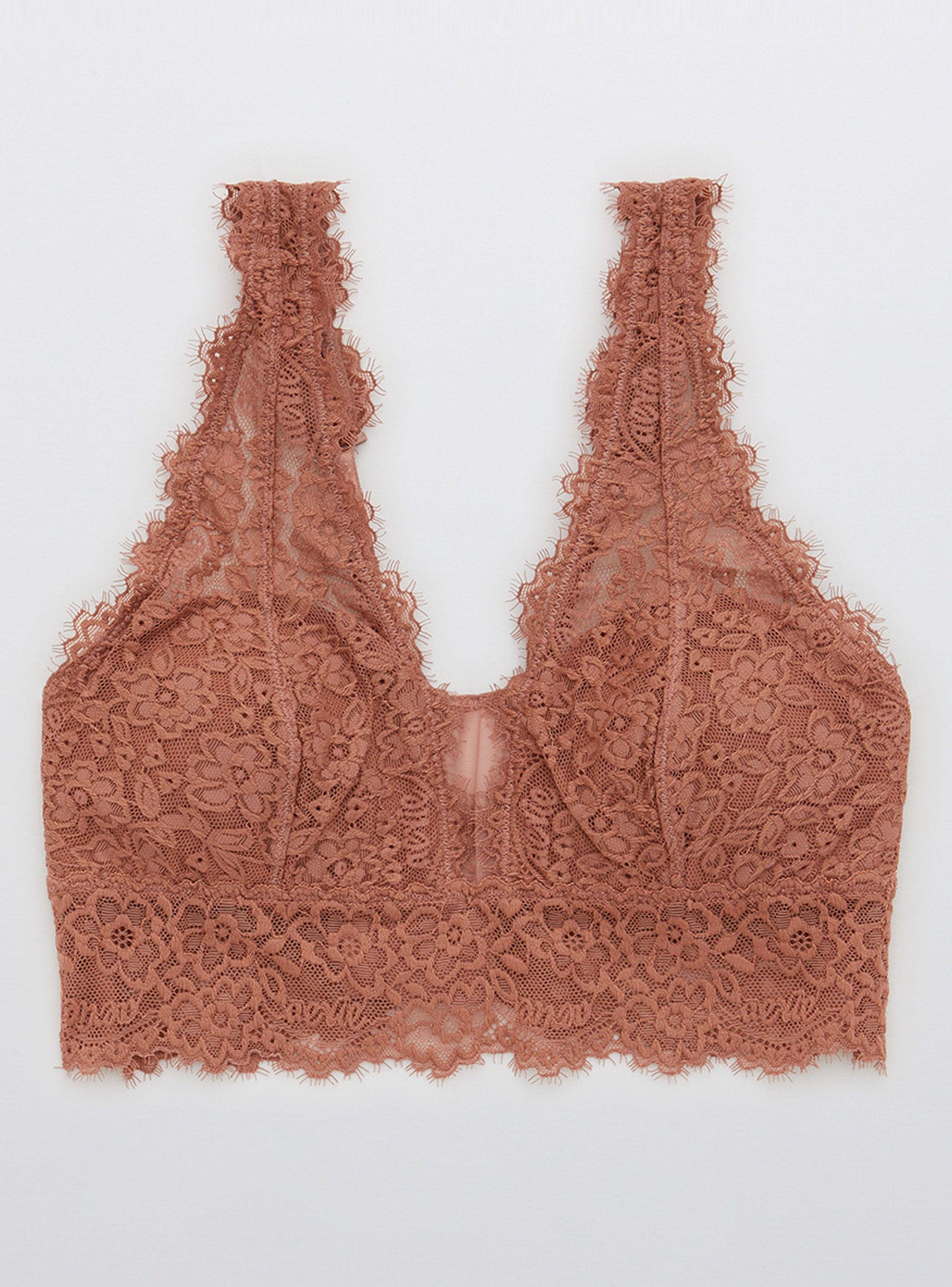 Bralette Eyelash Lace Plunge-0