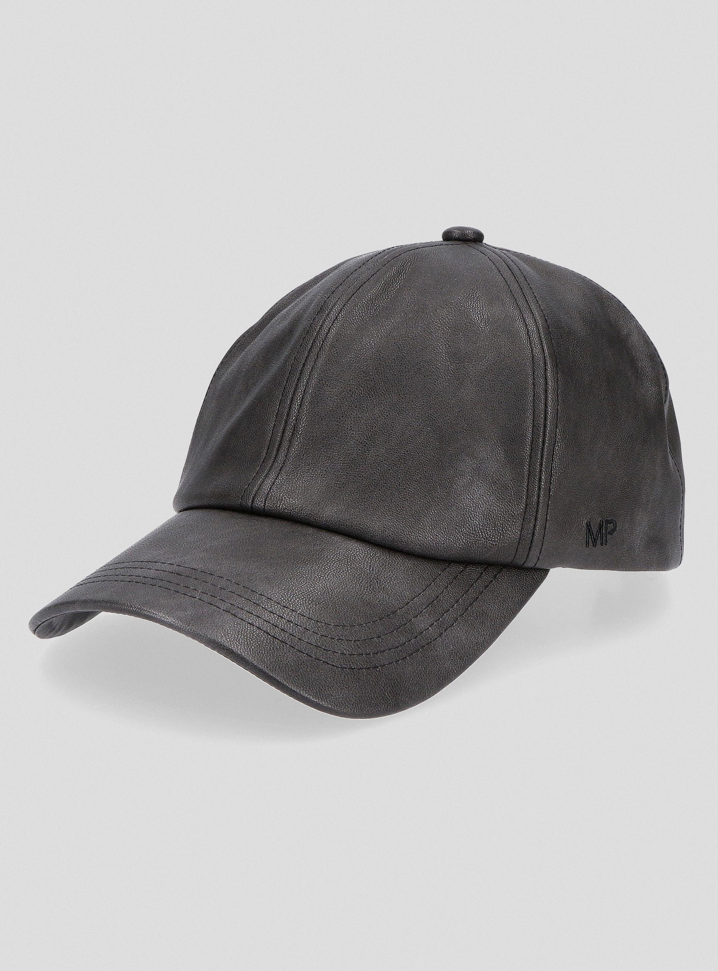 Gorro Jockey Efecto Cuero Sintético María Pombo-3