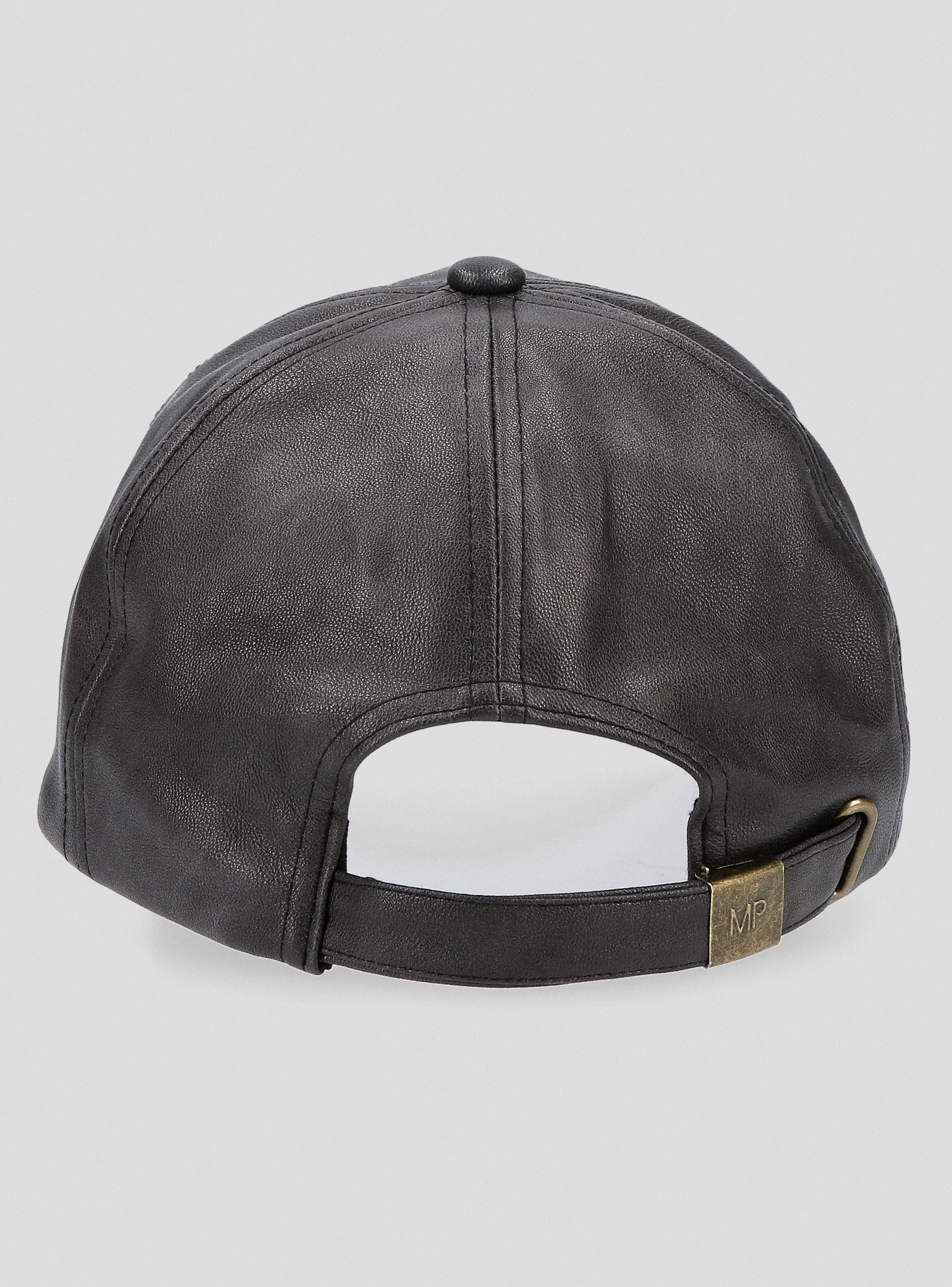 Gorro Jockey Efecto Cuero Sintético María Pombo-4