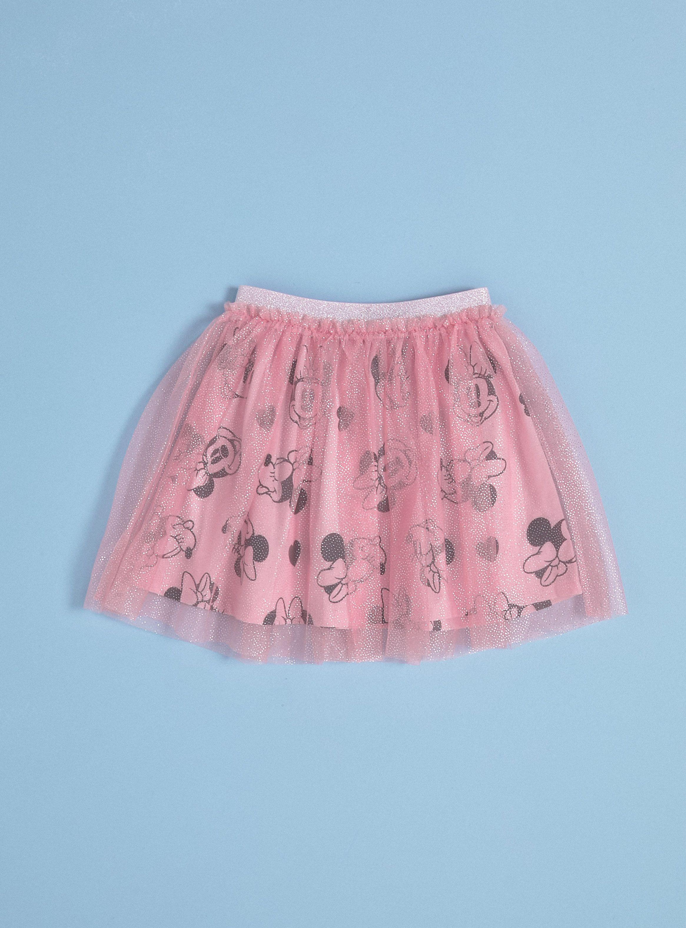 Falda de Tulle Rosada con Glitter Minnie Mouse Disney-2