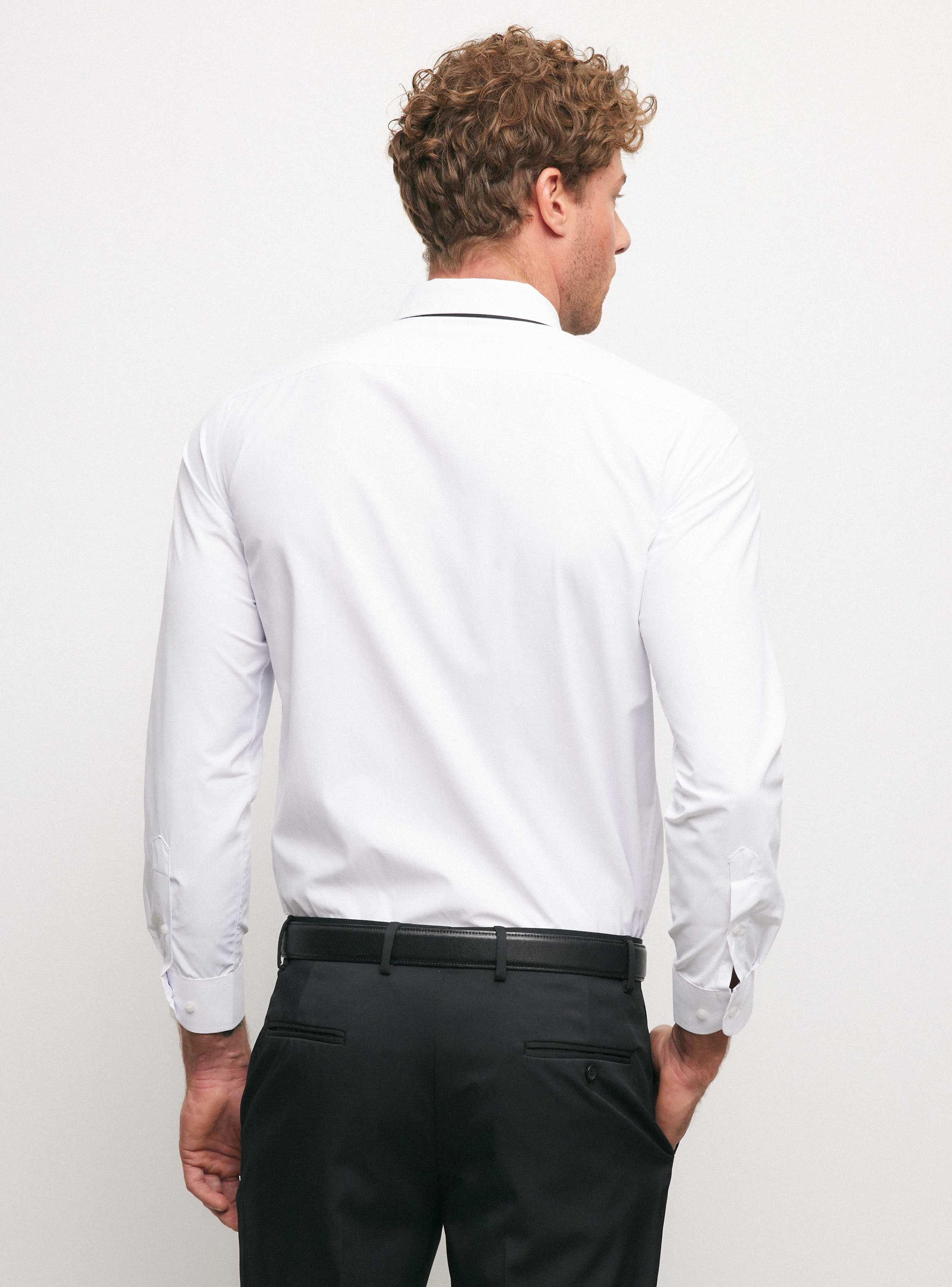 Camisa Vestir Blanca Slim Fit Básica-1