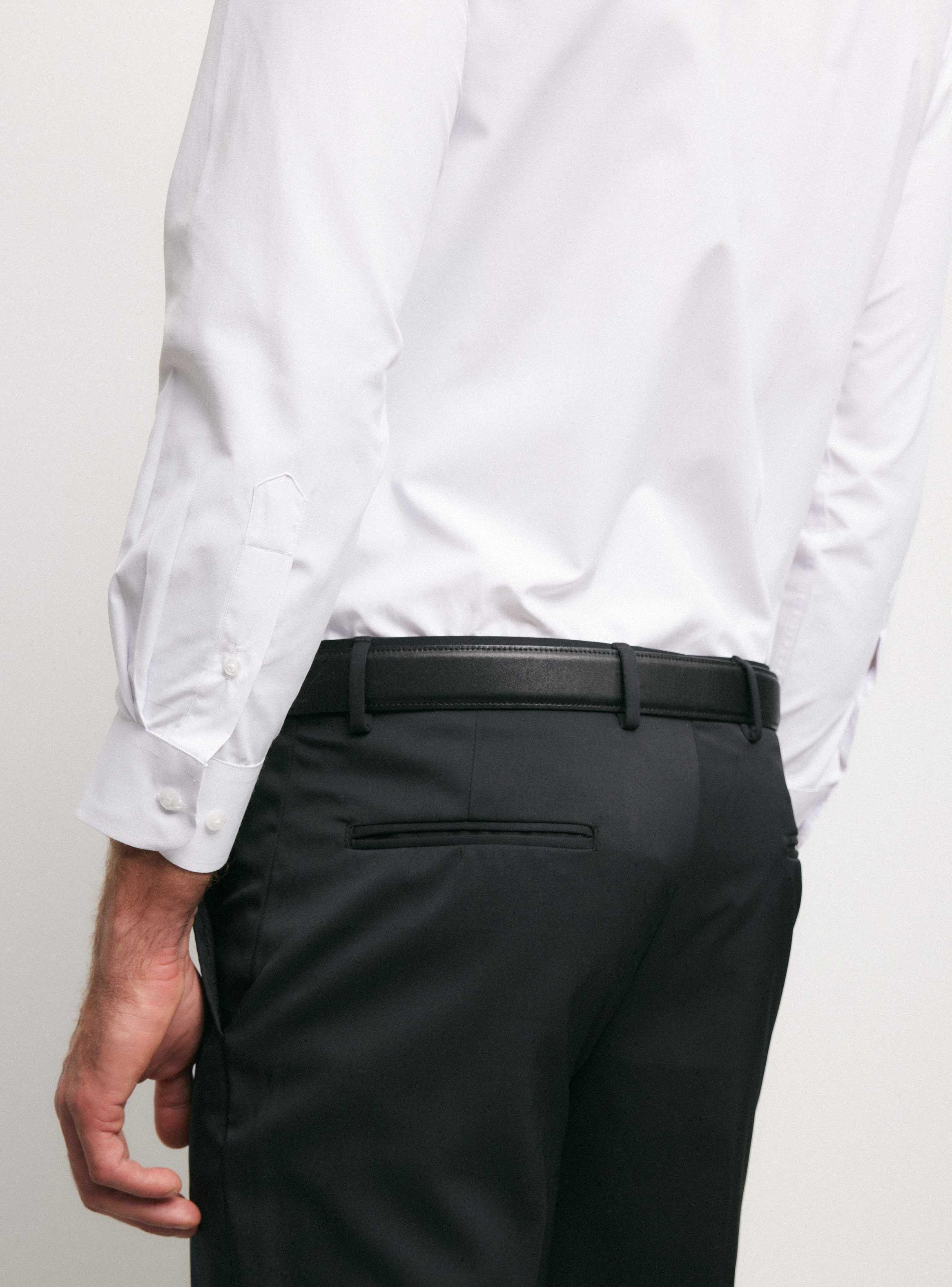 Camisa Vestir Blanca Slim Fit Básica-3