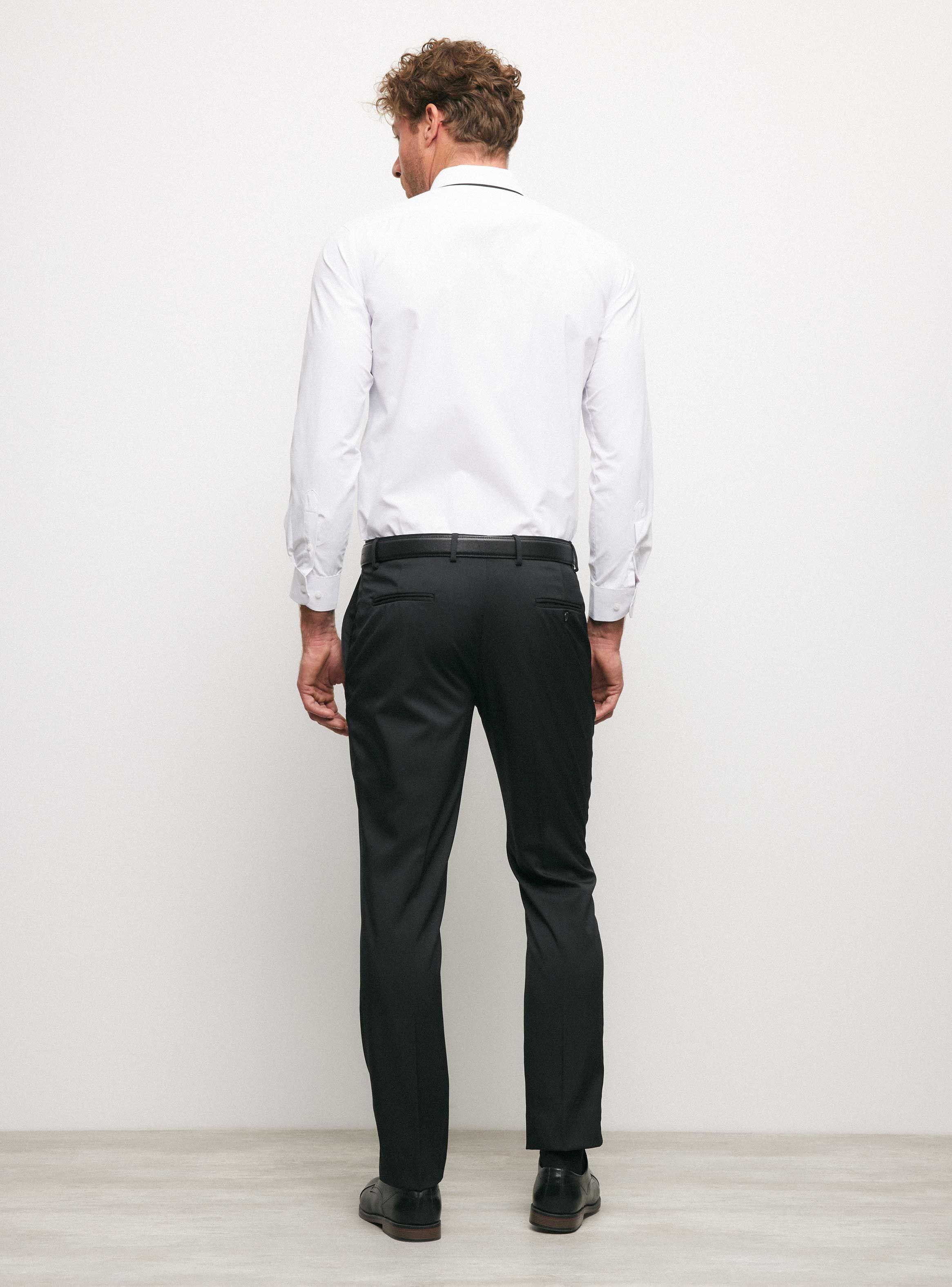 Camisa Vestir Blanca Slim Fit Básica-5