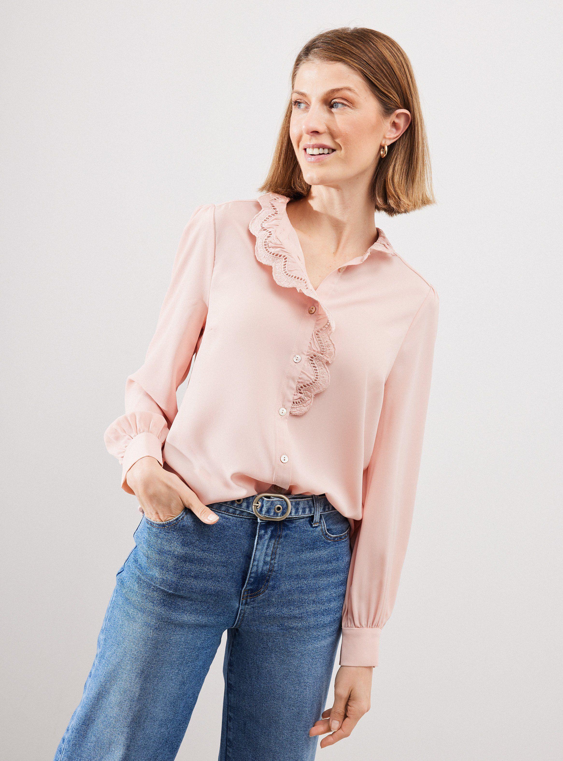 Blusa Aplicación Bordada en Cuello-0