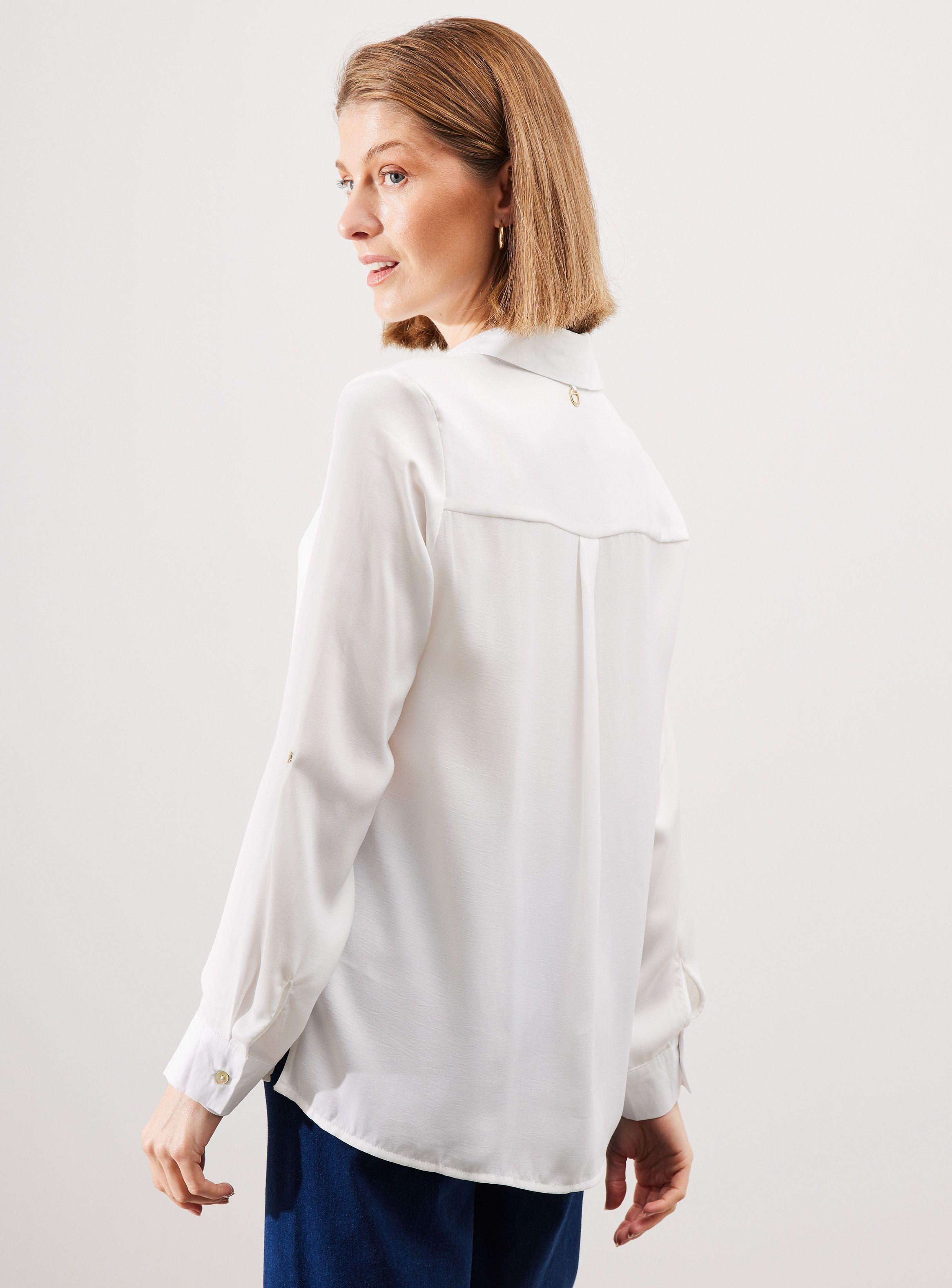 Blusa Satinada con Botones-1