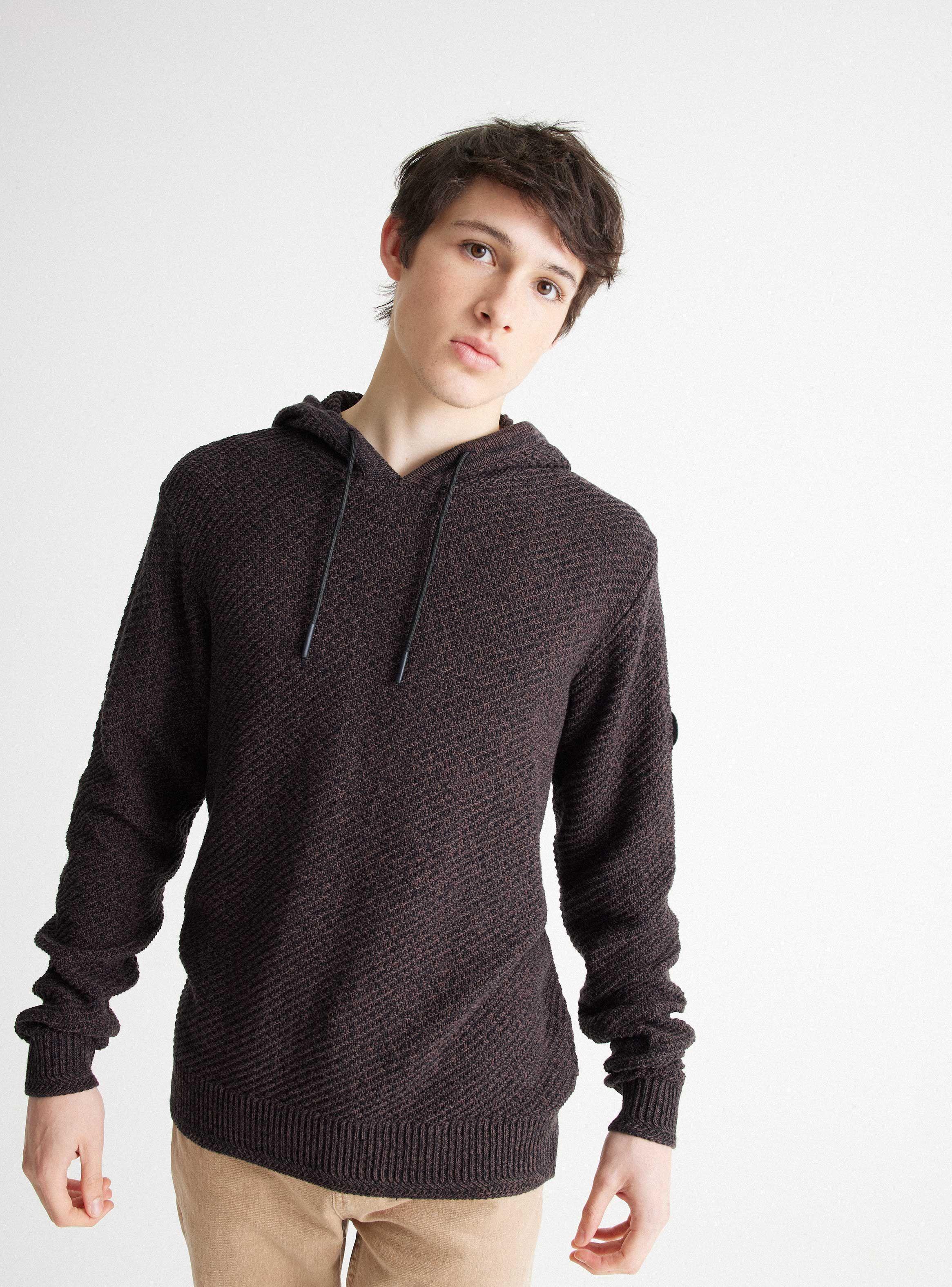 Sweater Textura Capucha-0