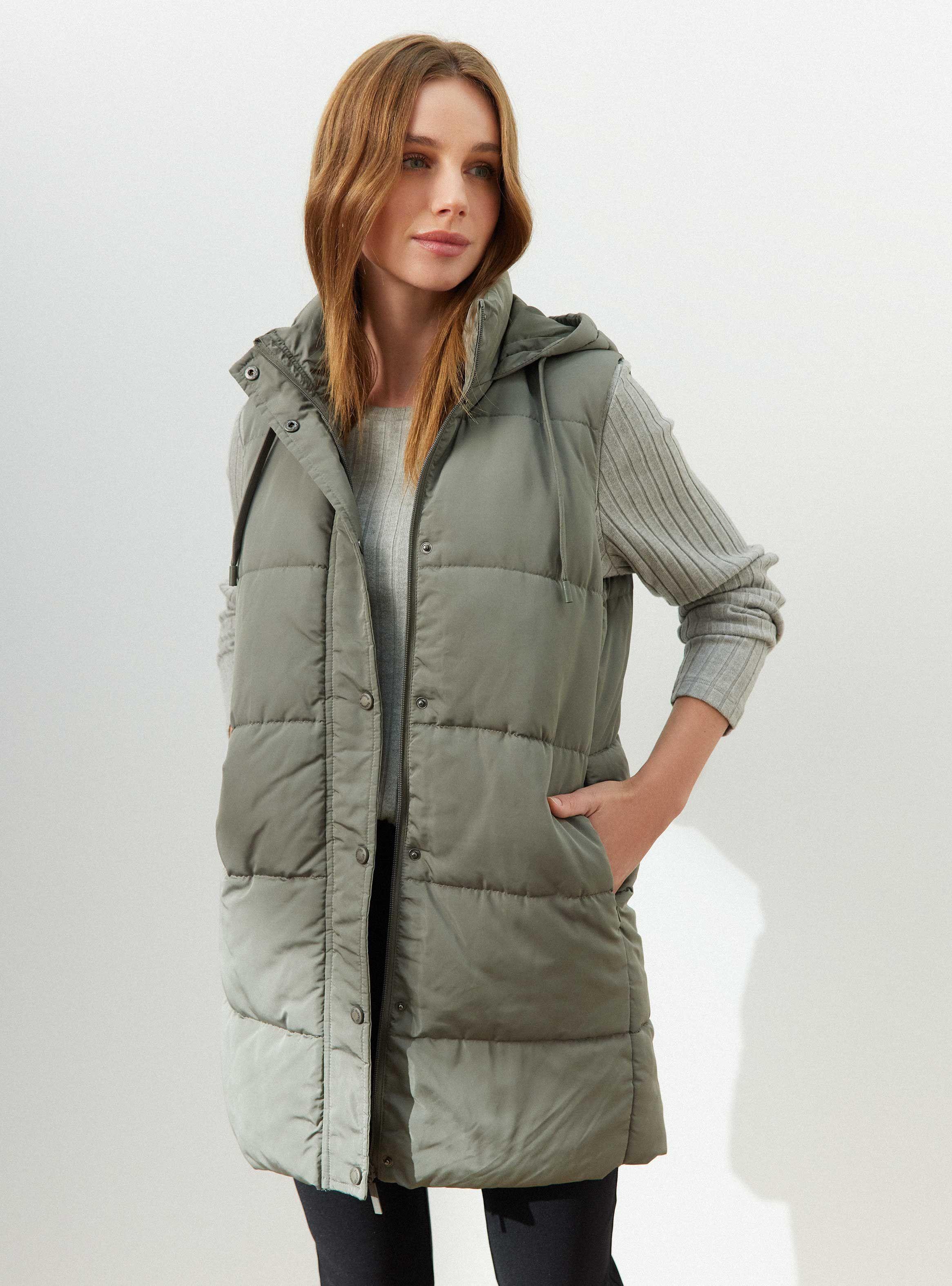 Parka Larga con Capucha Slim Fit-0