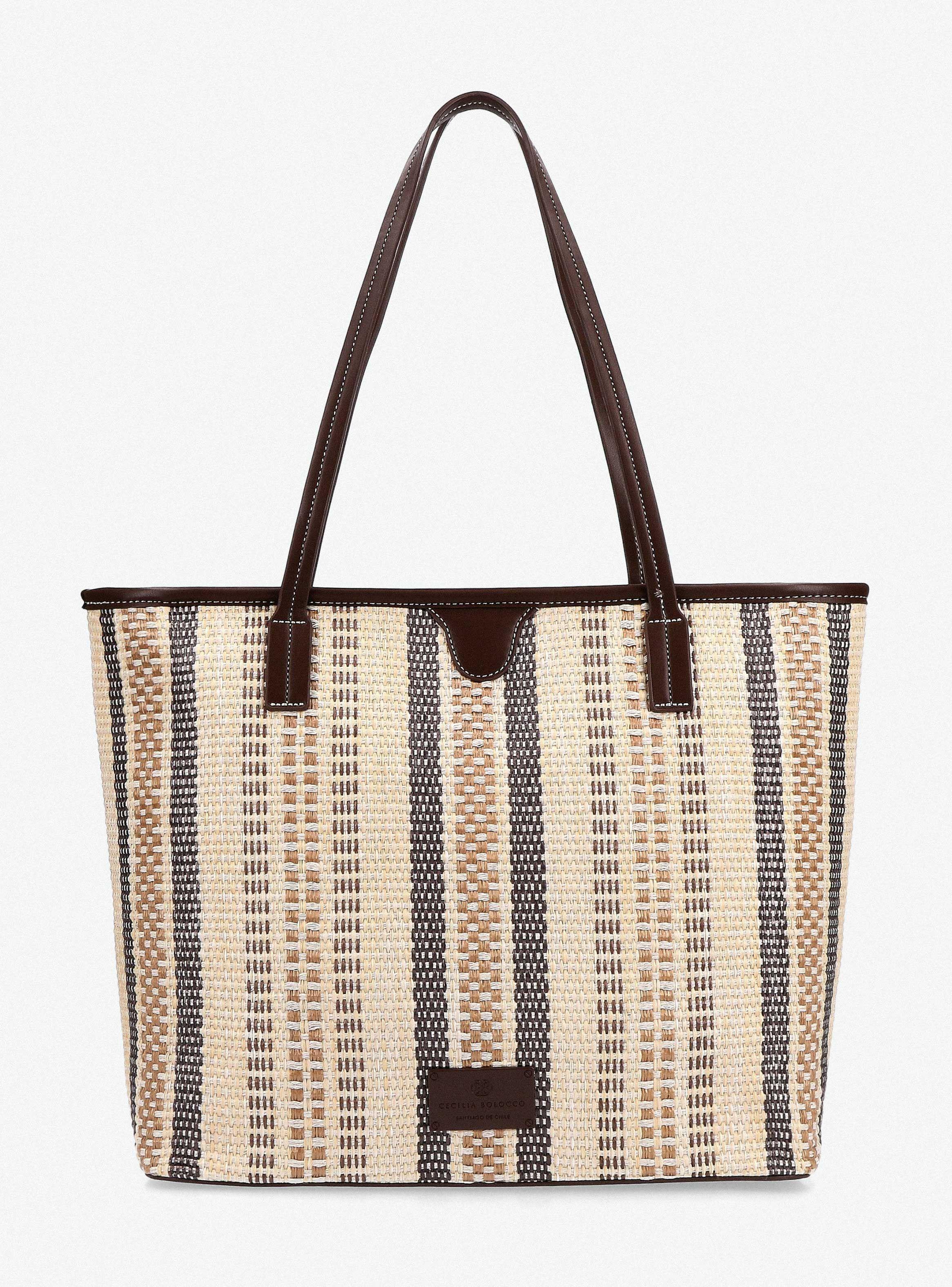 Cartera de Mano Cartera Sobre Efecto Raffia-2