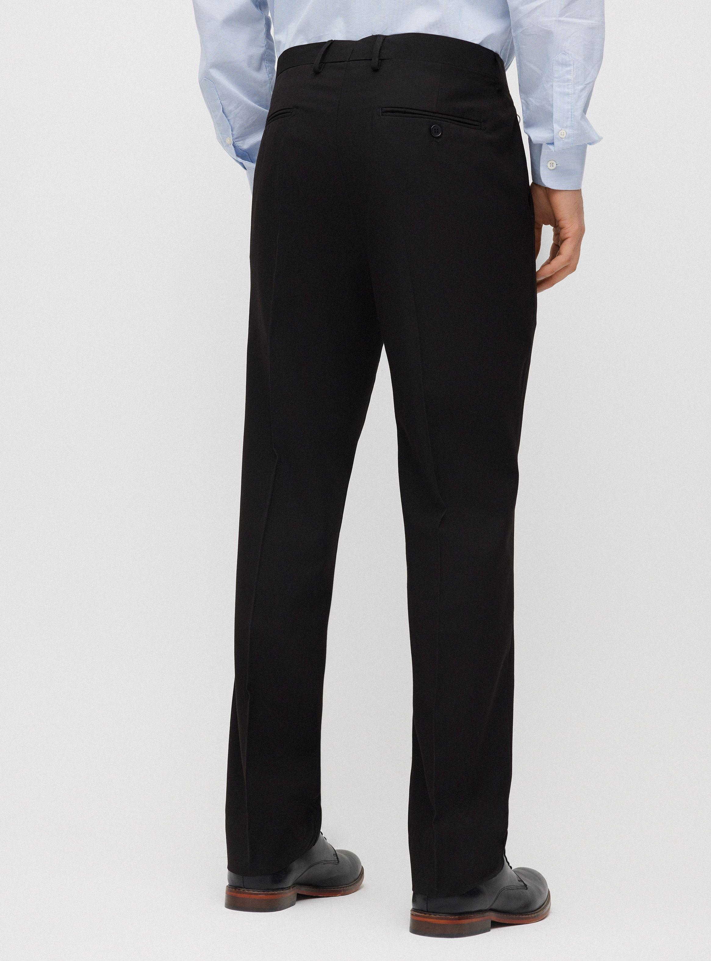 Pantalón de Vestir Clásico Azul Marino y Negro-1