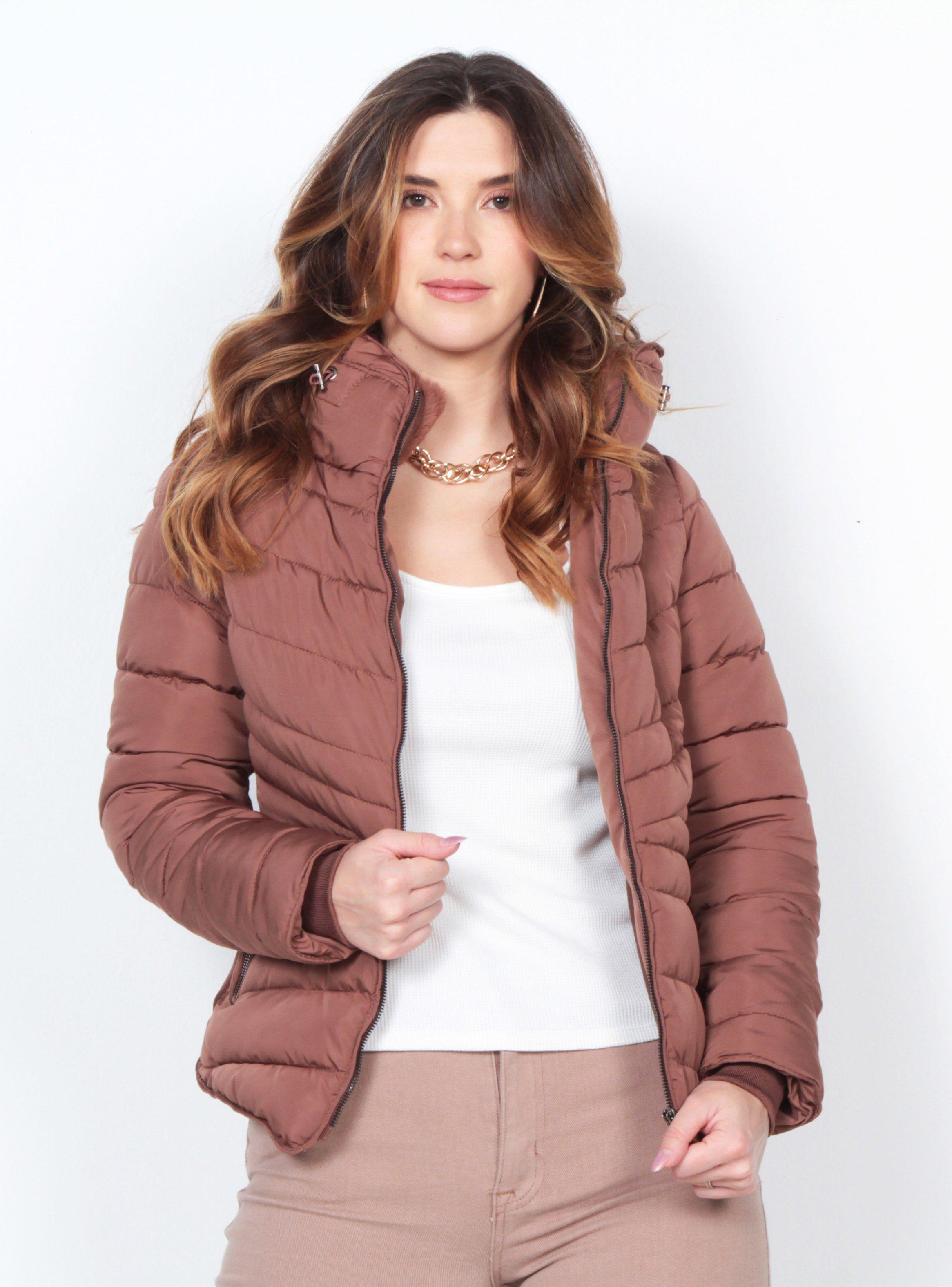 Parka Manga Larga con Capucha Interna y Pu en Costado-0