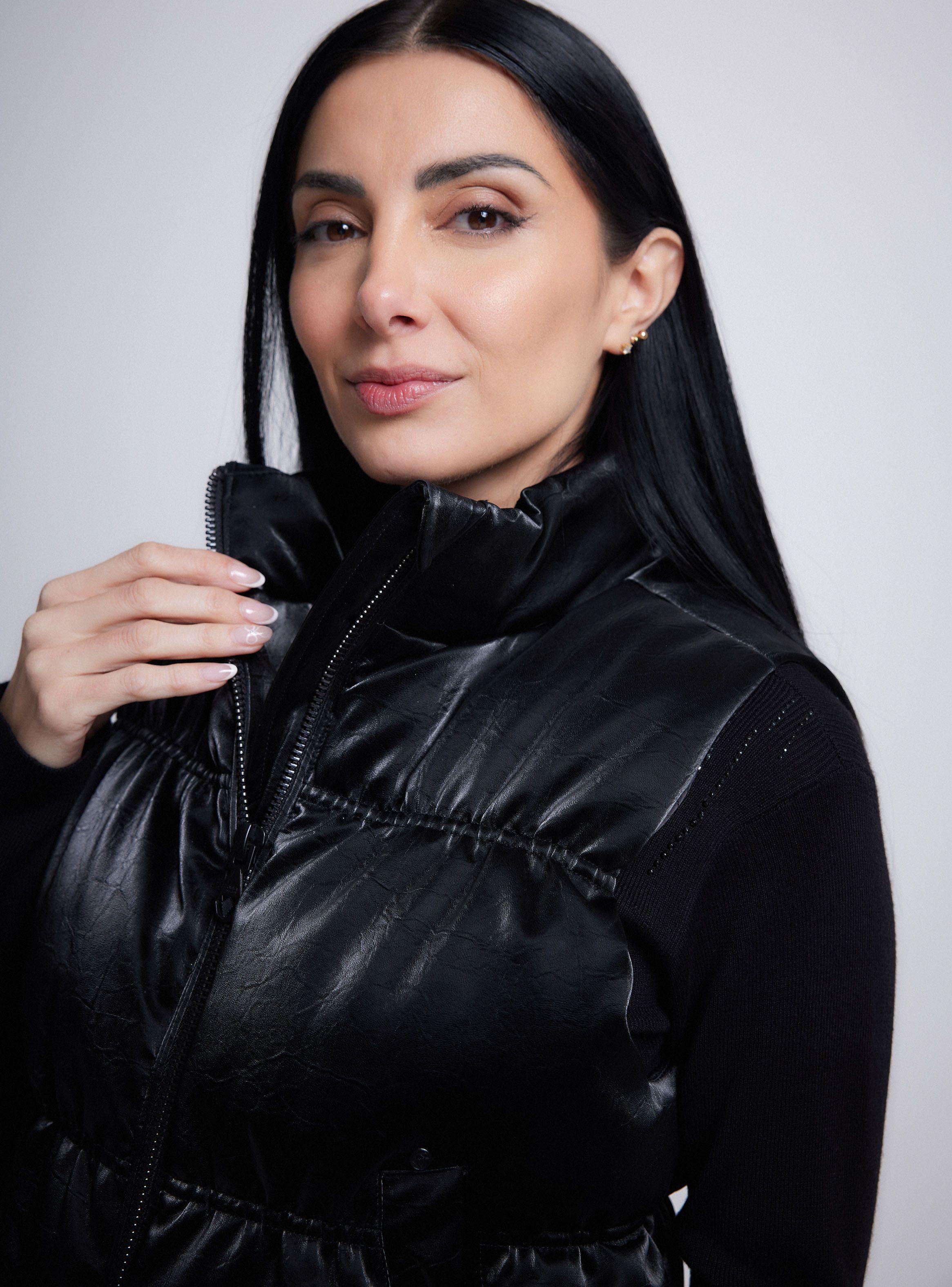 Chaqueta Puffa Pu Especial Pespuntes Elasticados-2