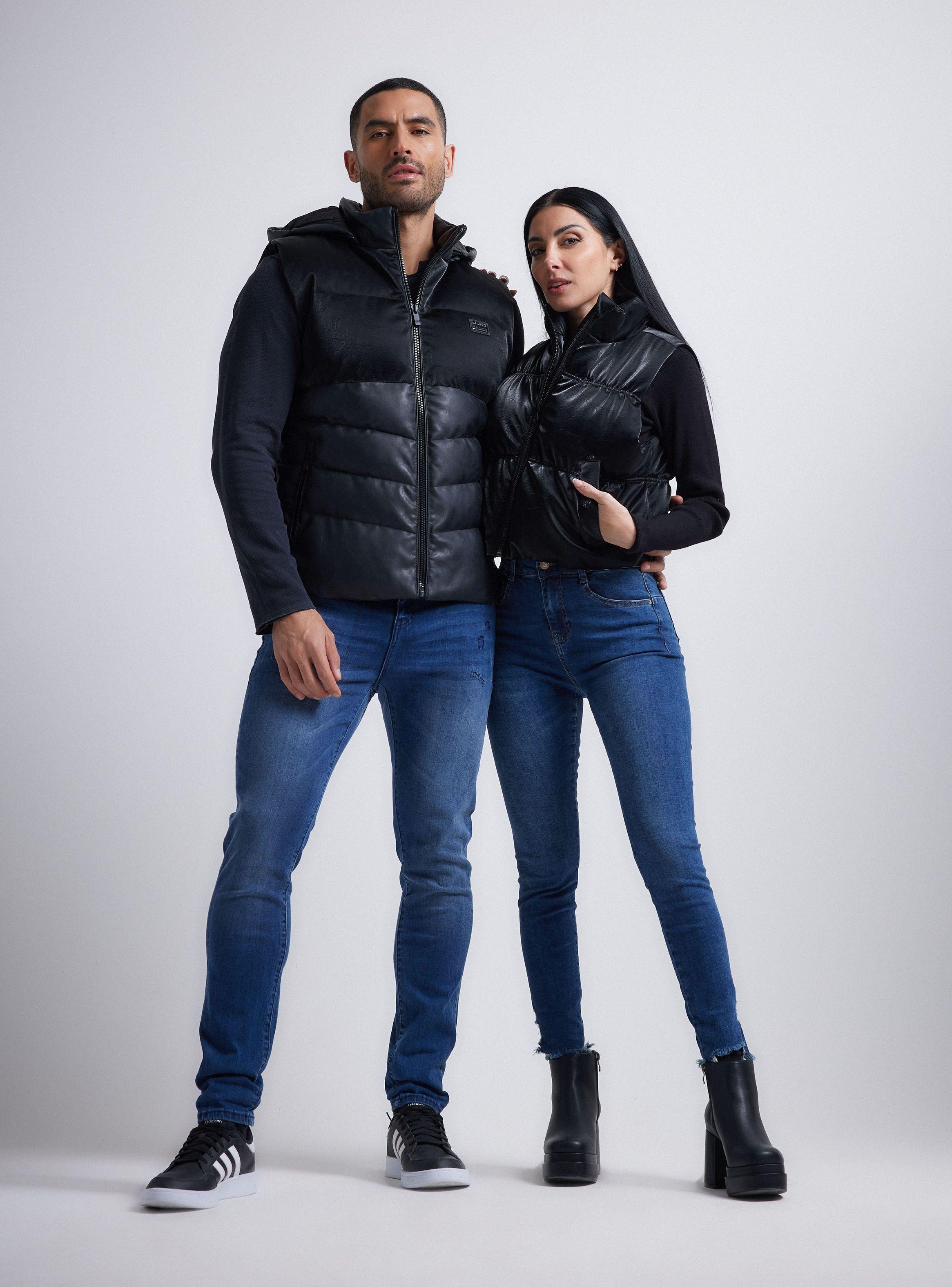 Chaqueta Puffa Pu Especial Pespuntes Elasticados-4