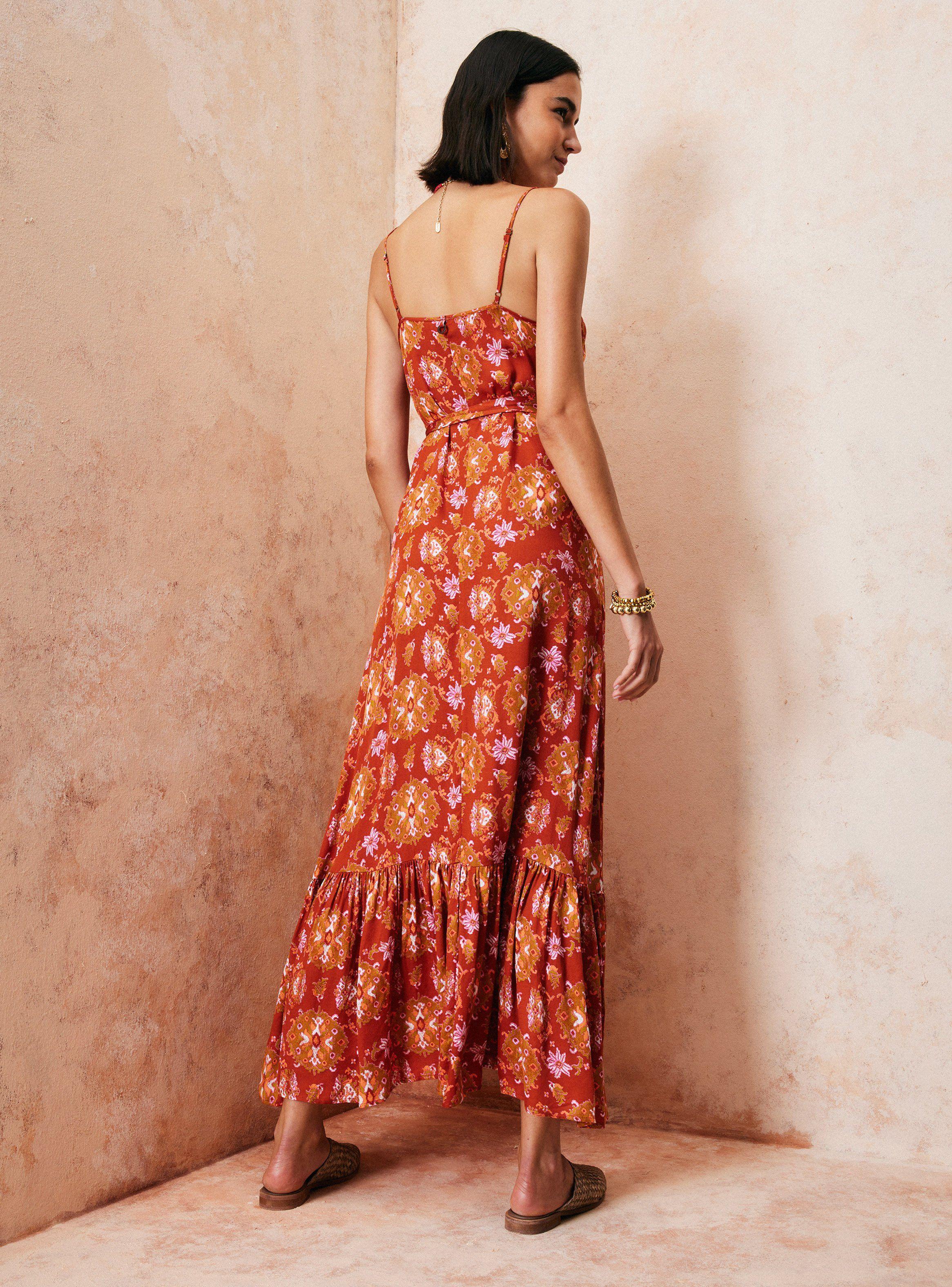 Vestido Estampado y Aplicación en Escote-5