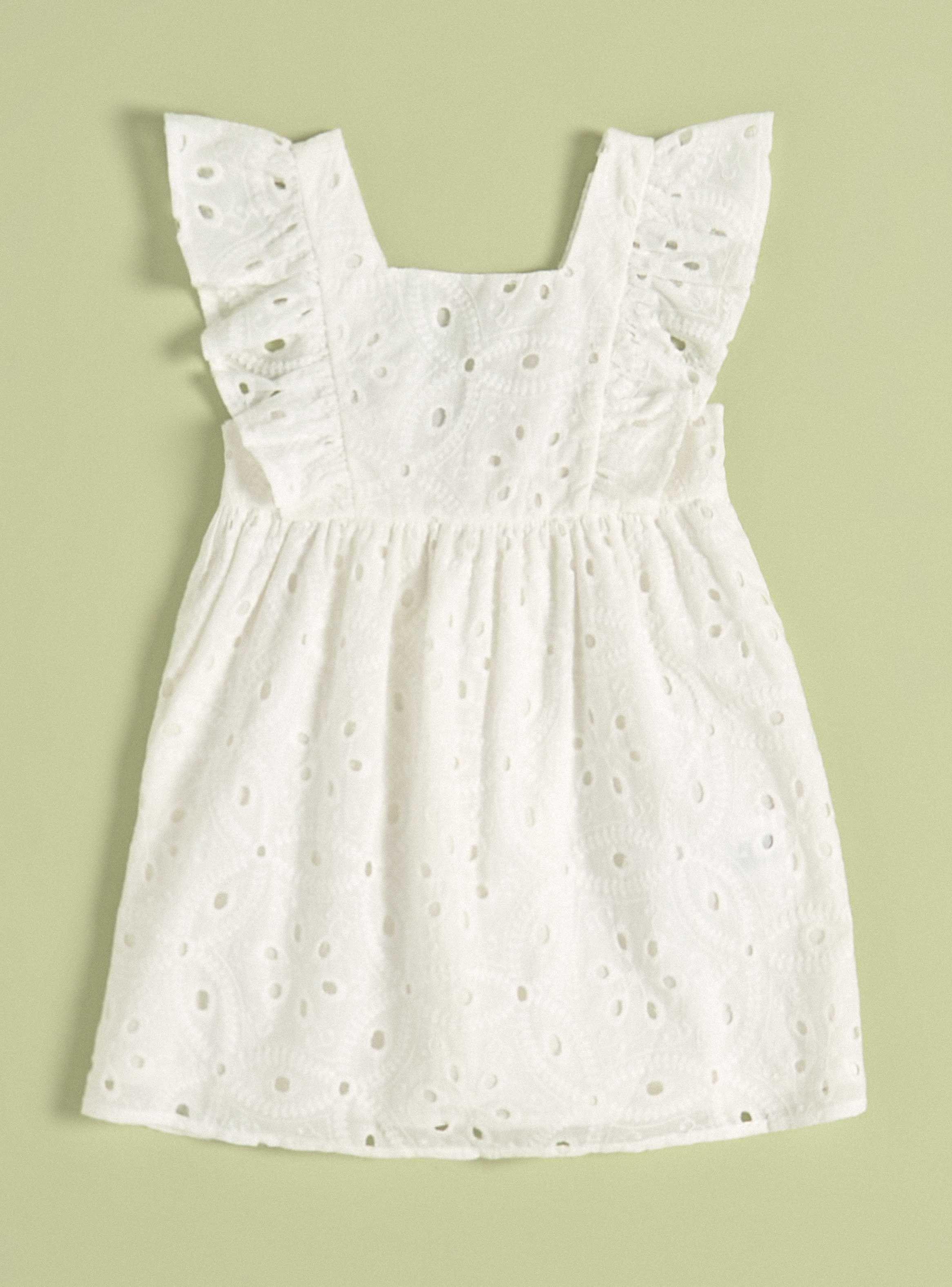 Vestido Encaje Broderie Inglés y Vuelos-0