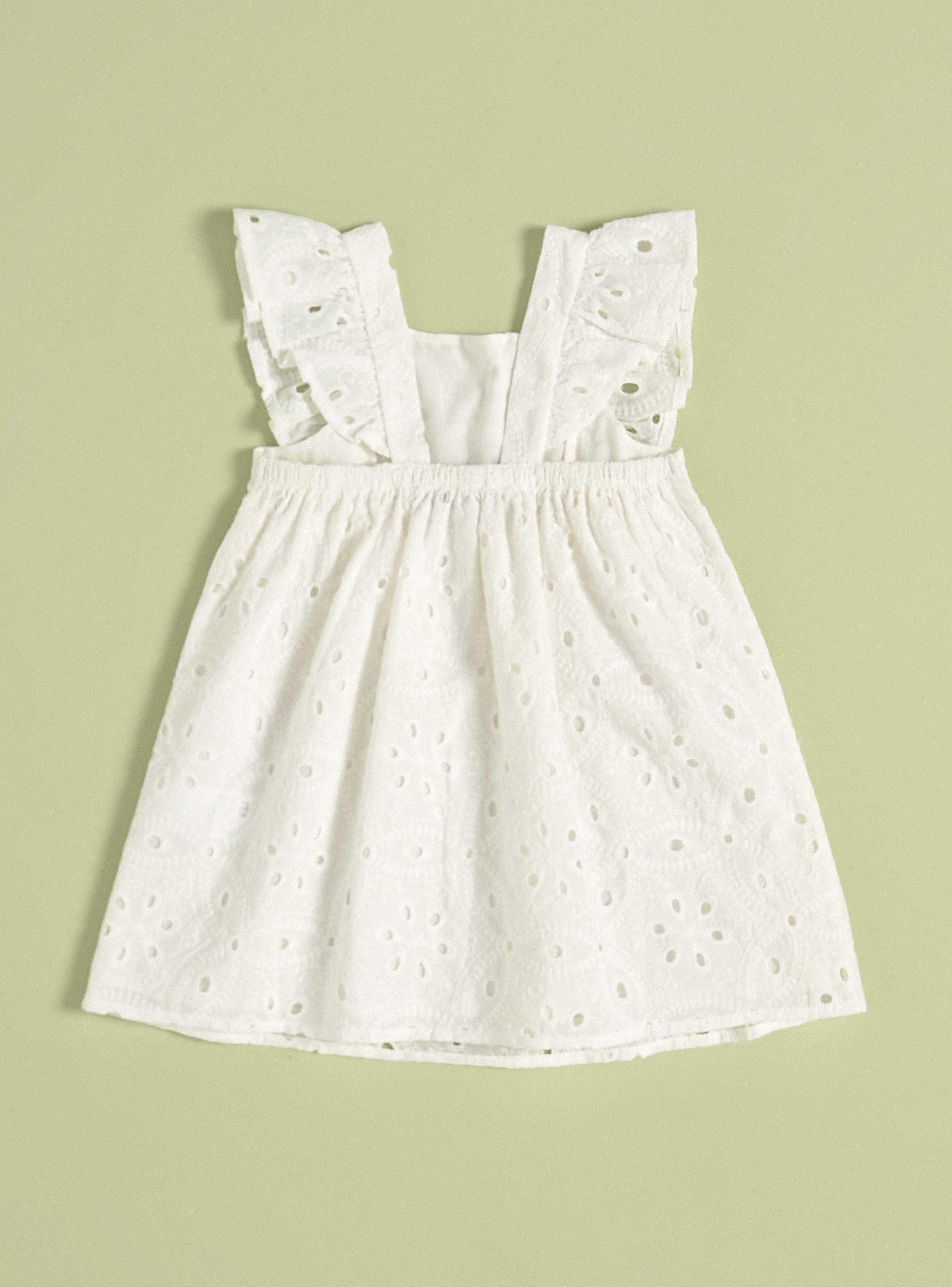 Vestido Encaje Broderie Inglés y Vuelos-1